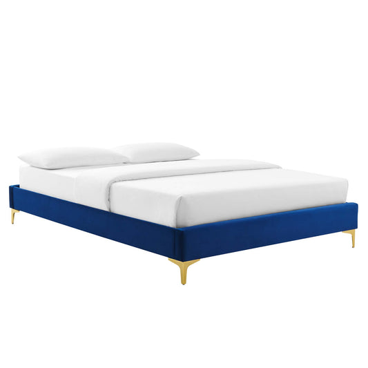 Sutton Performance Velvet Full Bed Frame