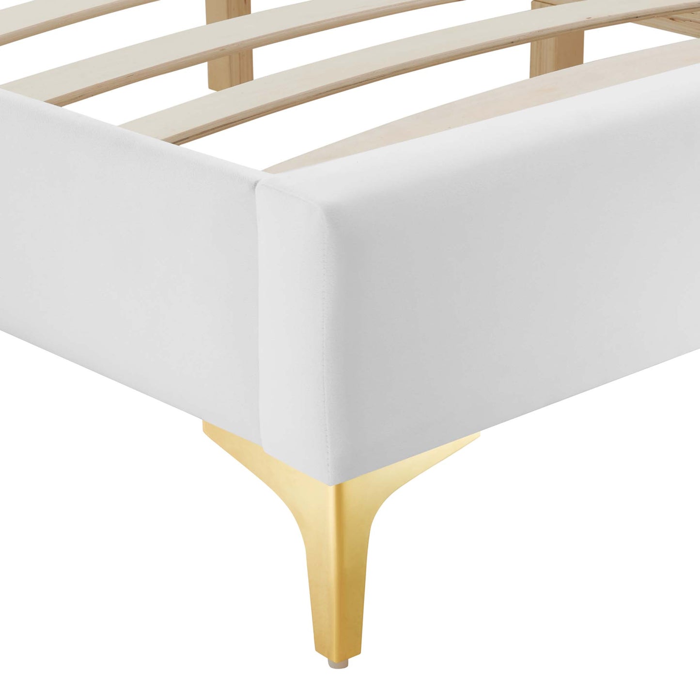 Sutton Performance Velvet King Bed Frame by Modway MOD-6307-WHI