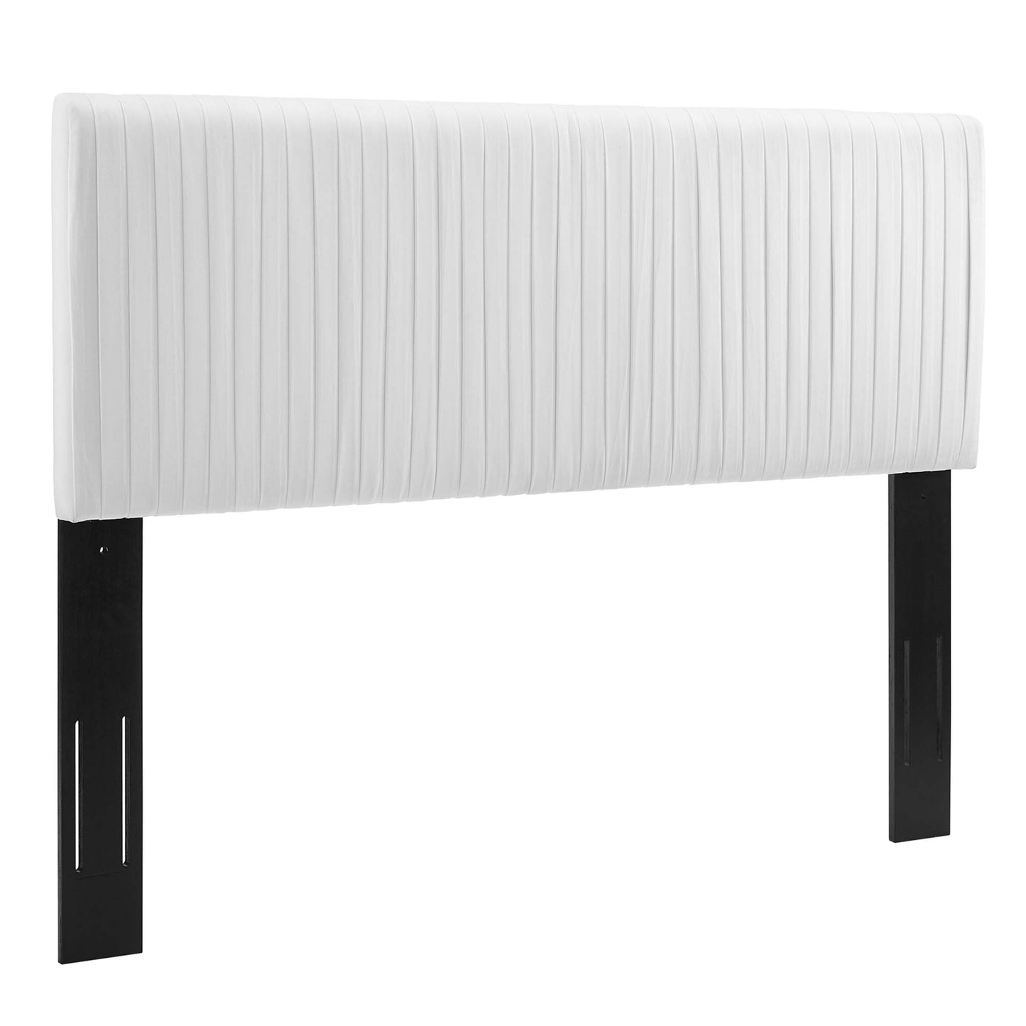 Eloise Channel Tufted Performance Velvet Full/Queen Headboard by Modway MOD-6327-WHI