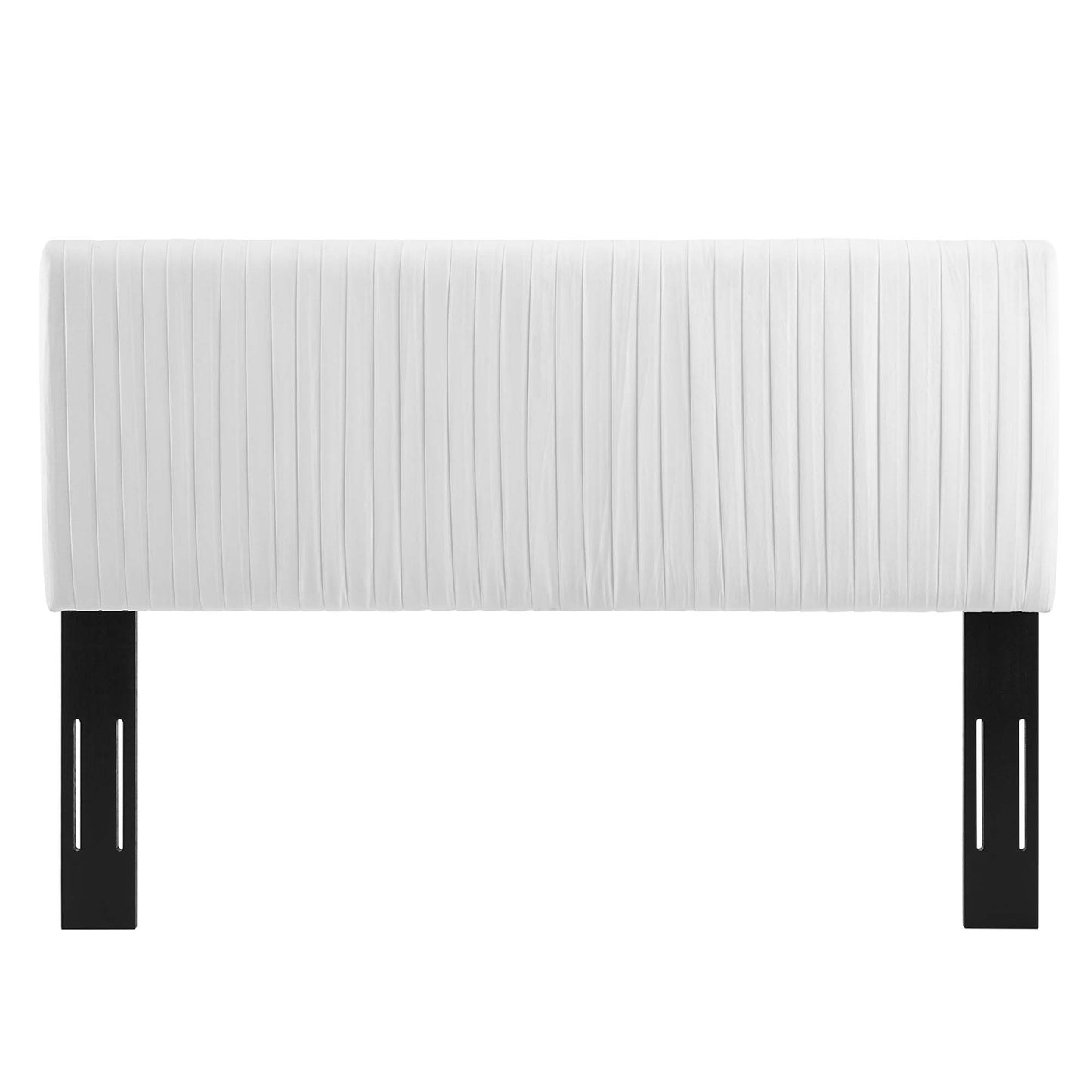 Eloise Channel Tufted Performance Velvet Full/Queen Headboard by Modway MOD-6327-WHI