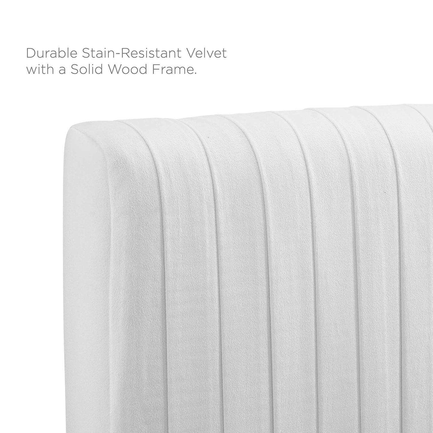 Eloise Channel Tufted Performance Velvet Full/Queen Headboard by Modway MOD-6327-WHI