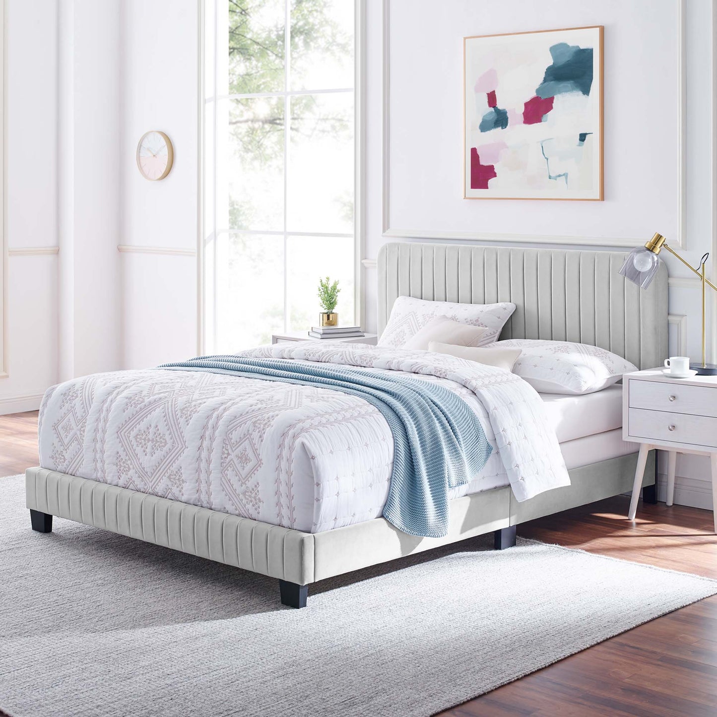 Celine Channel Tufted Performance Velvet Full Bed by Modway
