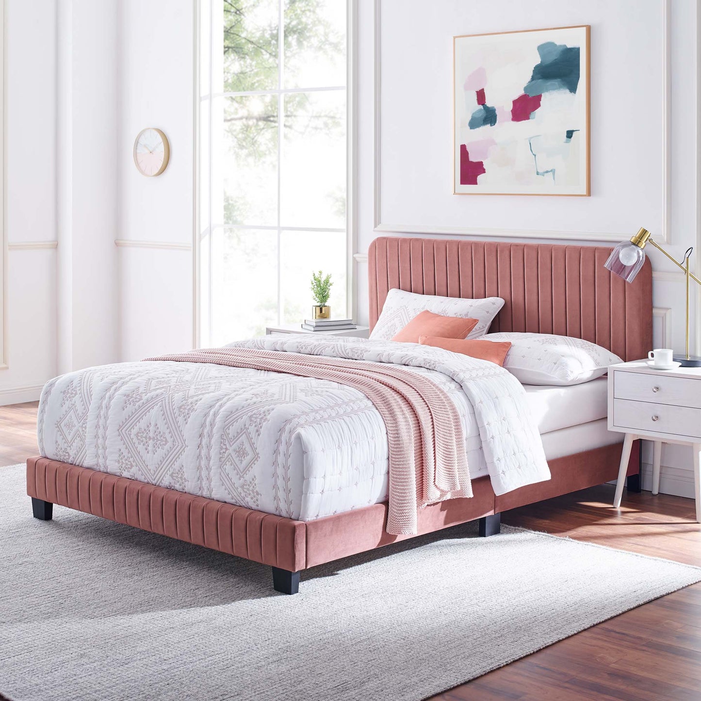 Celine Channel Tufted Performance Velvet Twin Bed by Modway MOD-6332-DUS