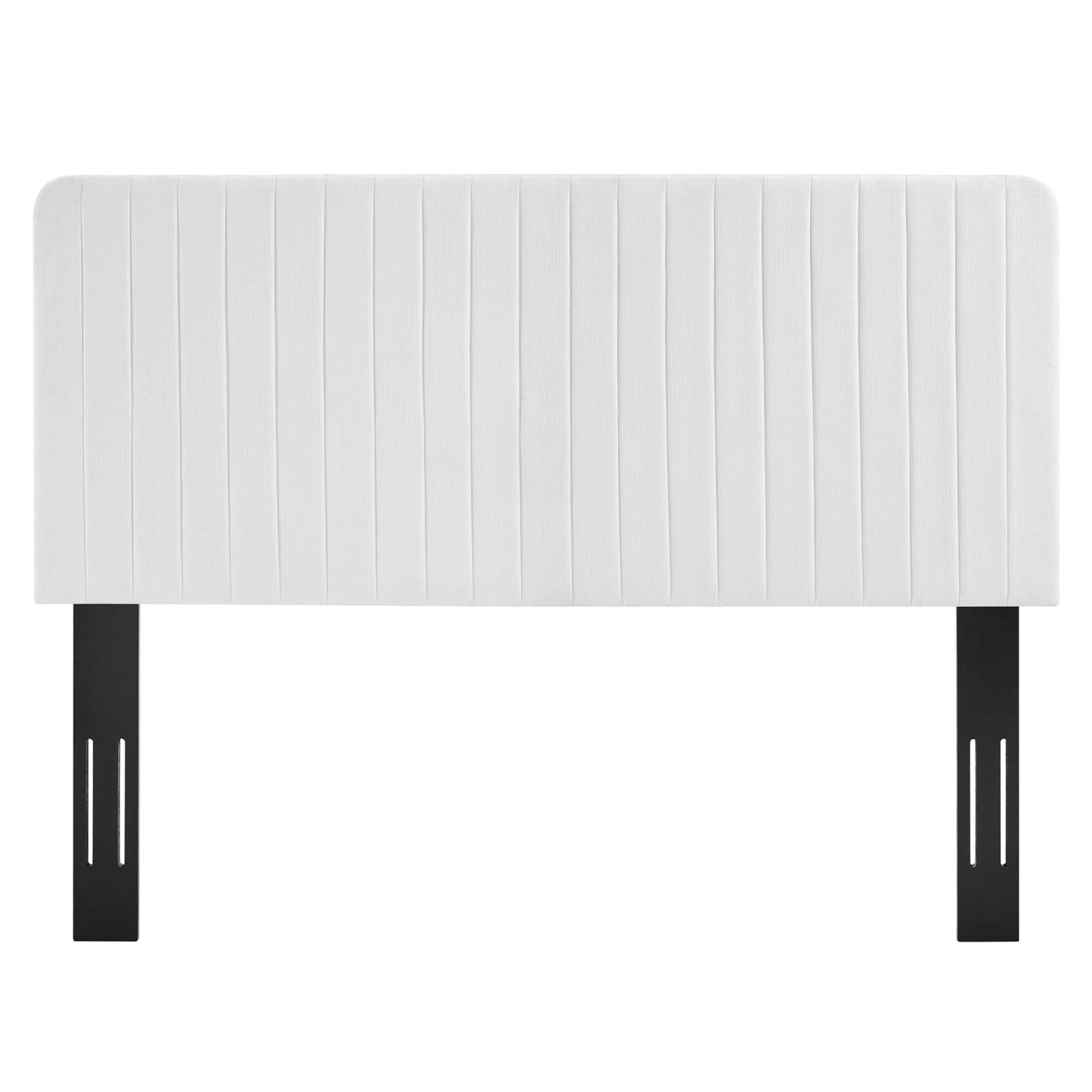 Milenna Channel Tufted Upholstered Fabric Headboard by Modway