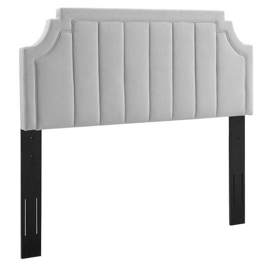 Alyona Channel Tufted Performance Velvet Twin Headboard by Modway MOD-6346-LGR