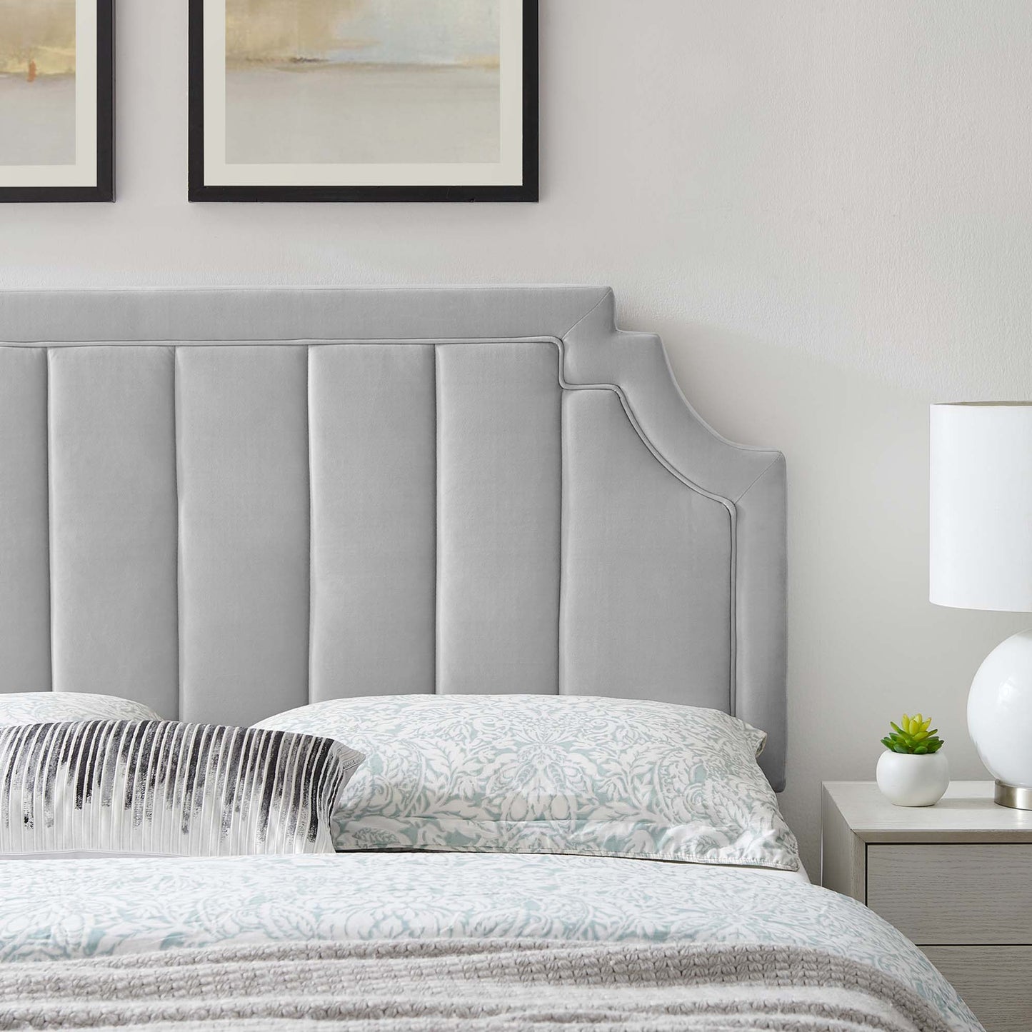 Alyona Channel Tufted Performance Velvet Full/Queen Headboard by Modway