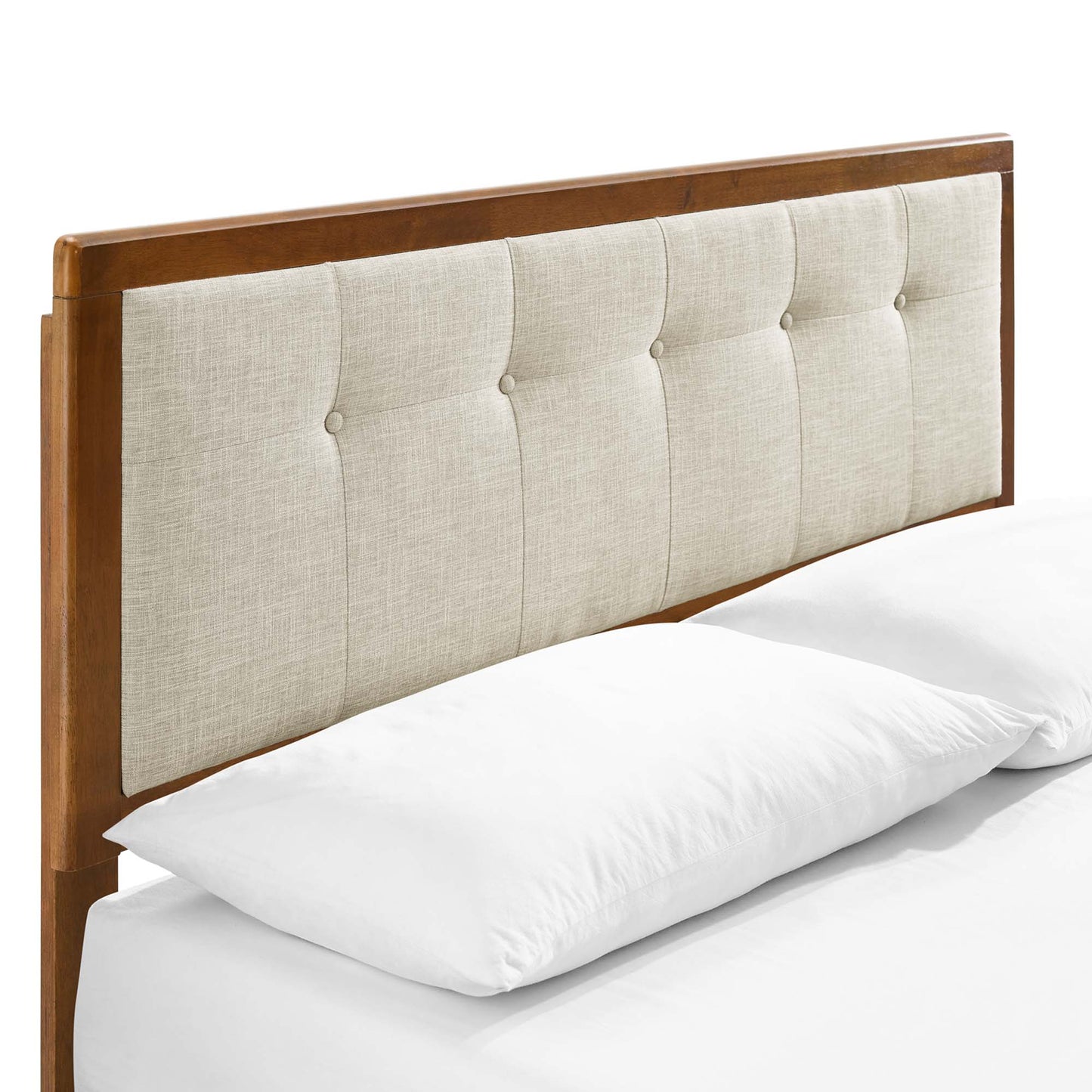Willow Wood Queen Platform Bed With Angular Frame by Modway MOD-6384-WAL-BEI