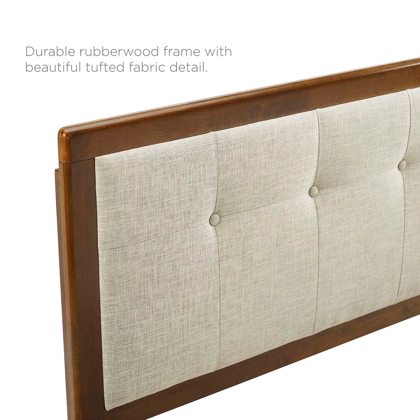 Willow Wood Queen Platform Bed With Angular Frame by Modway MOD-6384-WAL-BEI