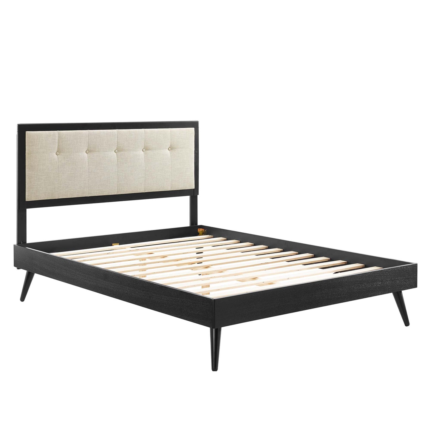Willow Wood Queen Platform Bed With Splayed Legs and Angular Frame by Modway