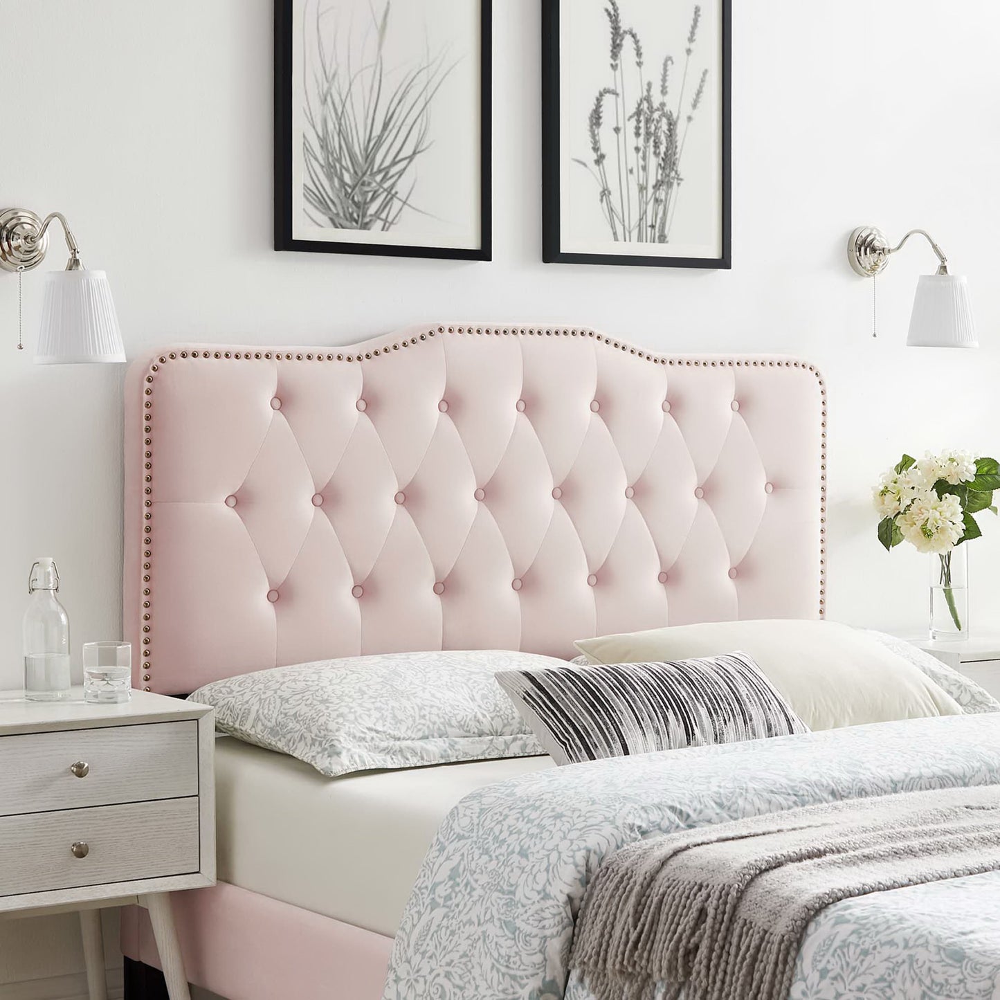 Sophia Tufted Performance Velvet Full/Queen Headboard by Modway MOD-6410-PNK