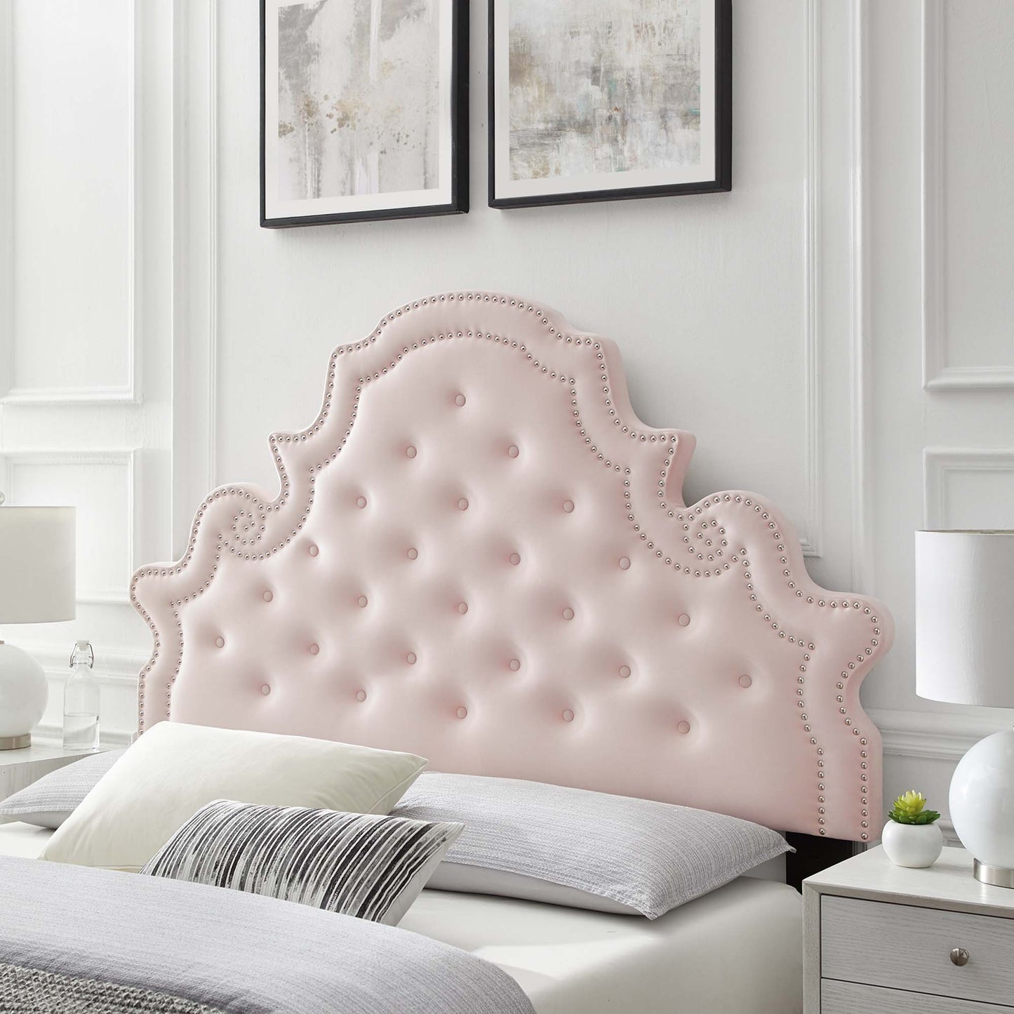 Diana Tufted Performance Velvet Full/Queen Headboard by Modway MOD-6417-PNK