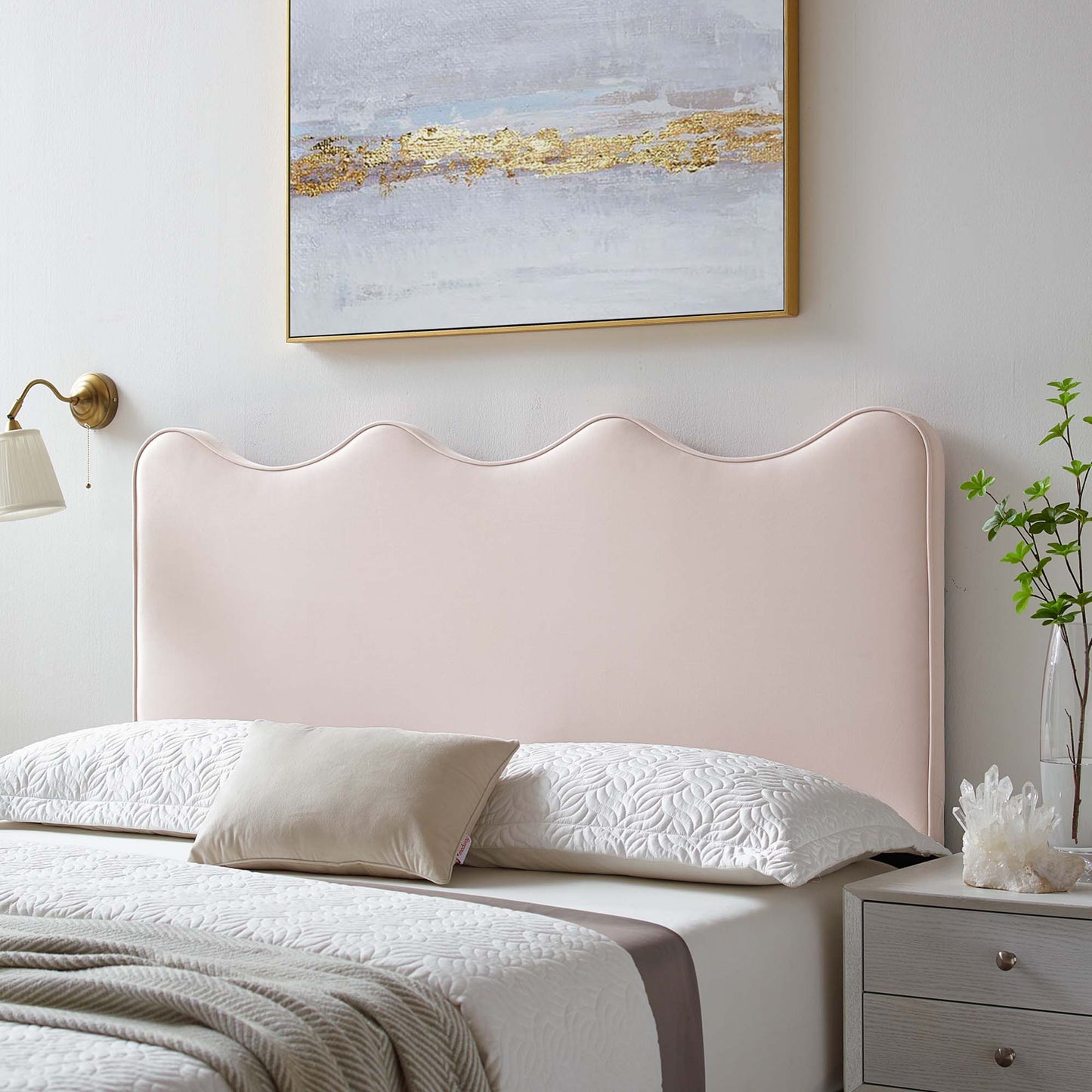 Athena Performance Velvet Twin Headboard by Modway MOD-6519-PNK