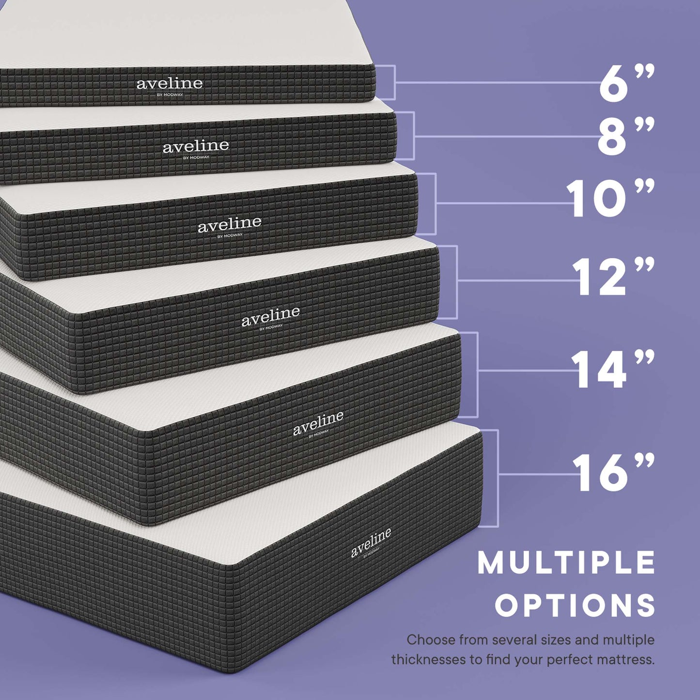 Aveline 12" Memory Foam Full Mattress by Modway MOD-6599-WHI