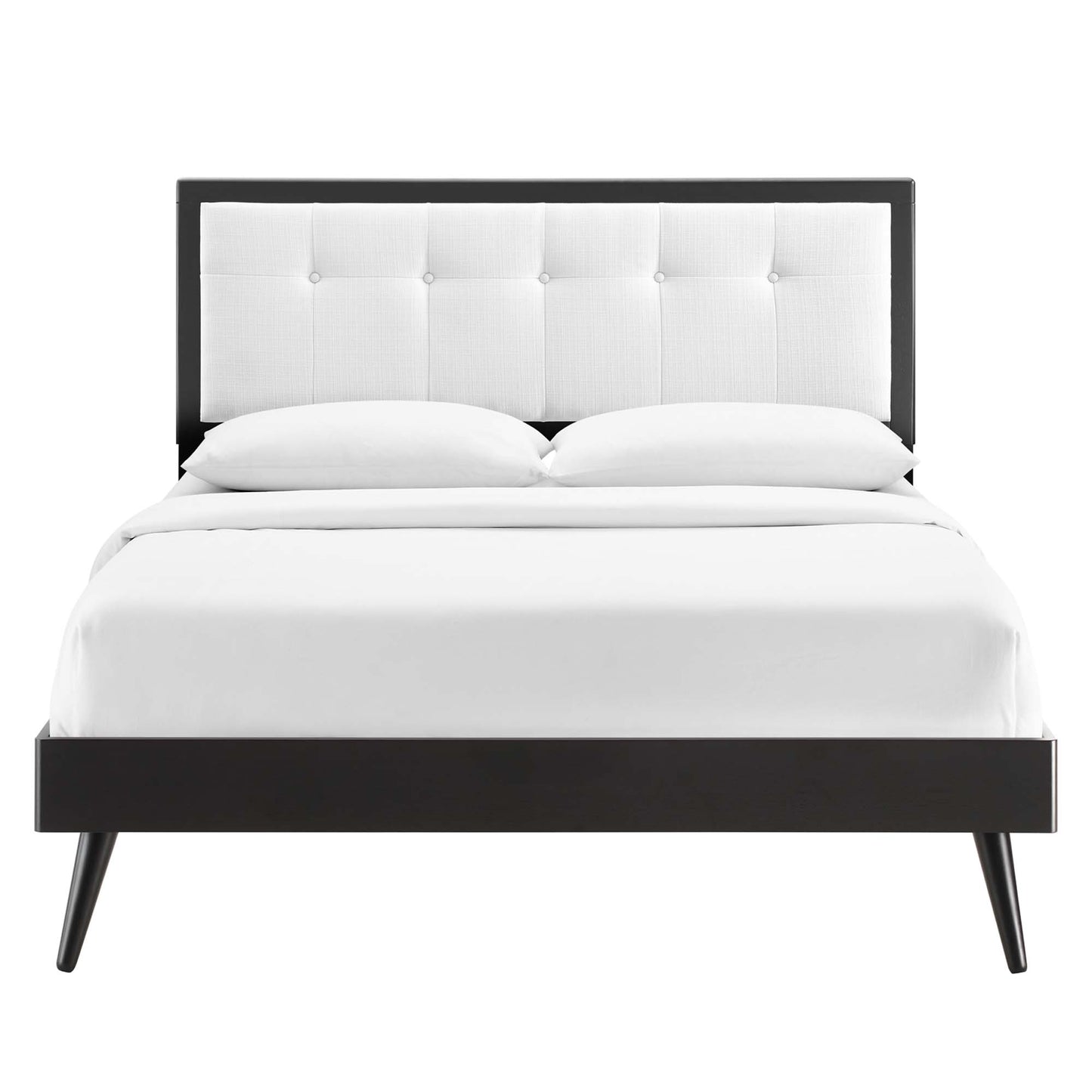 Willow Wood Platform Bed With Splayed Legs and Angular Frame by Modway