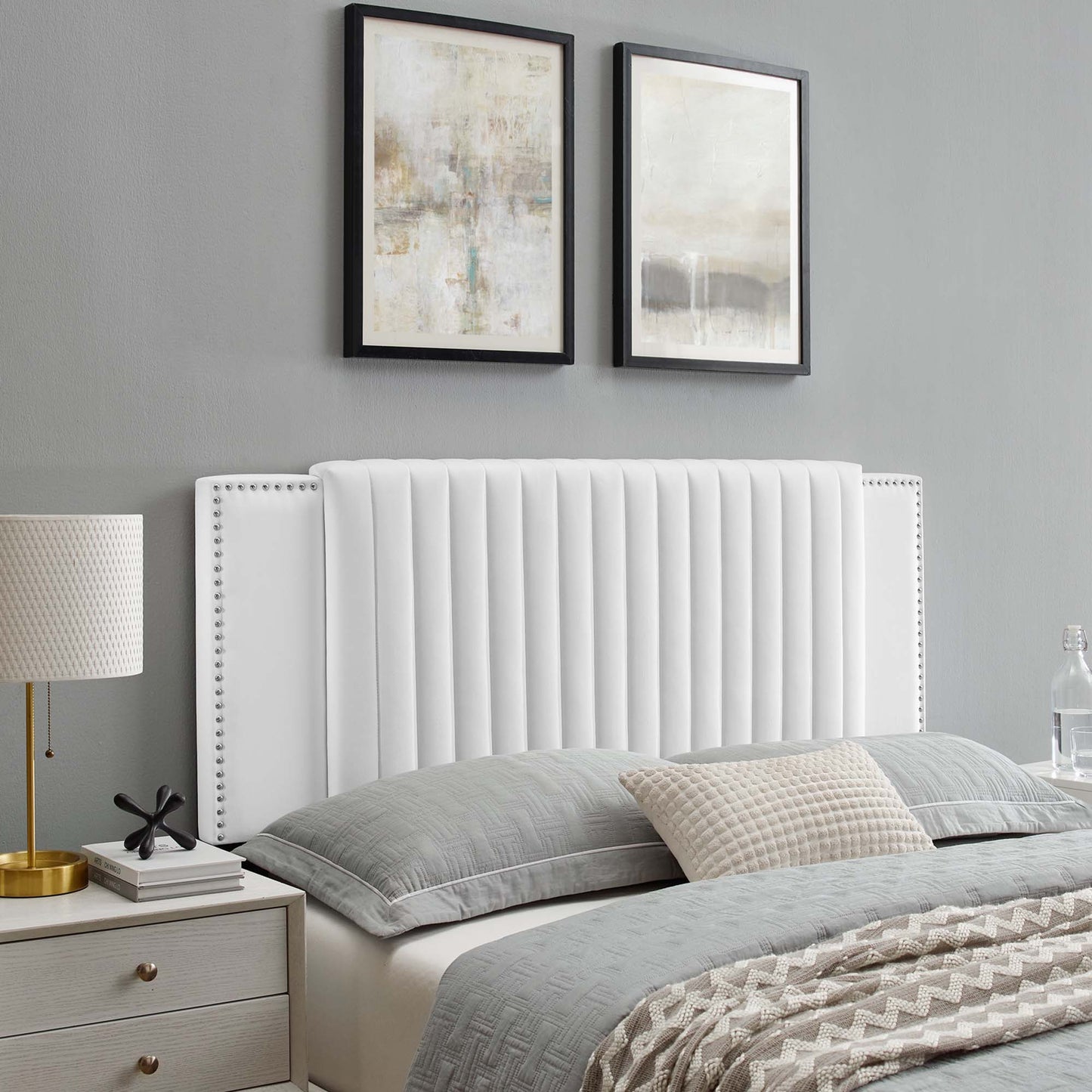 Felicity Channel Tufted Performance Velvet Twin Headboard