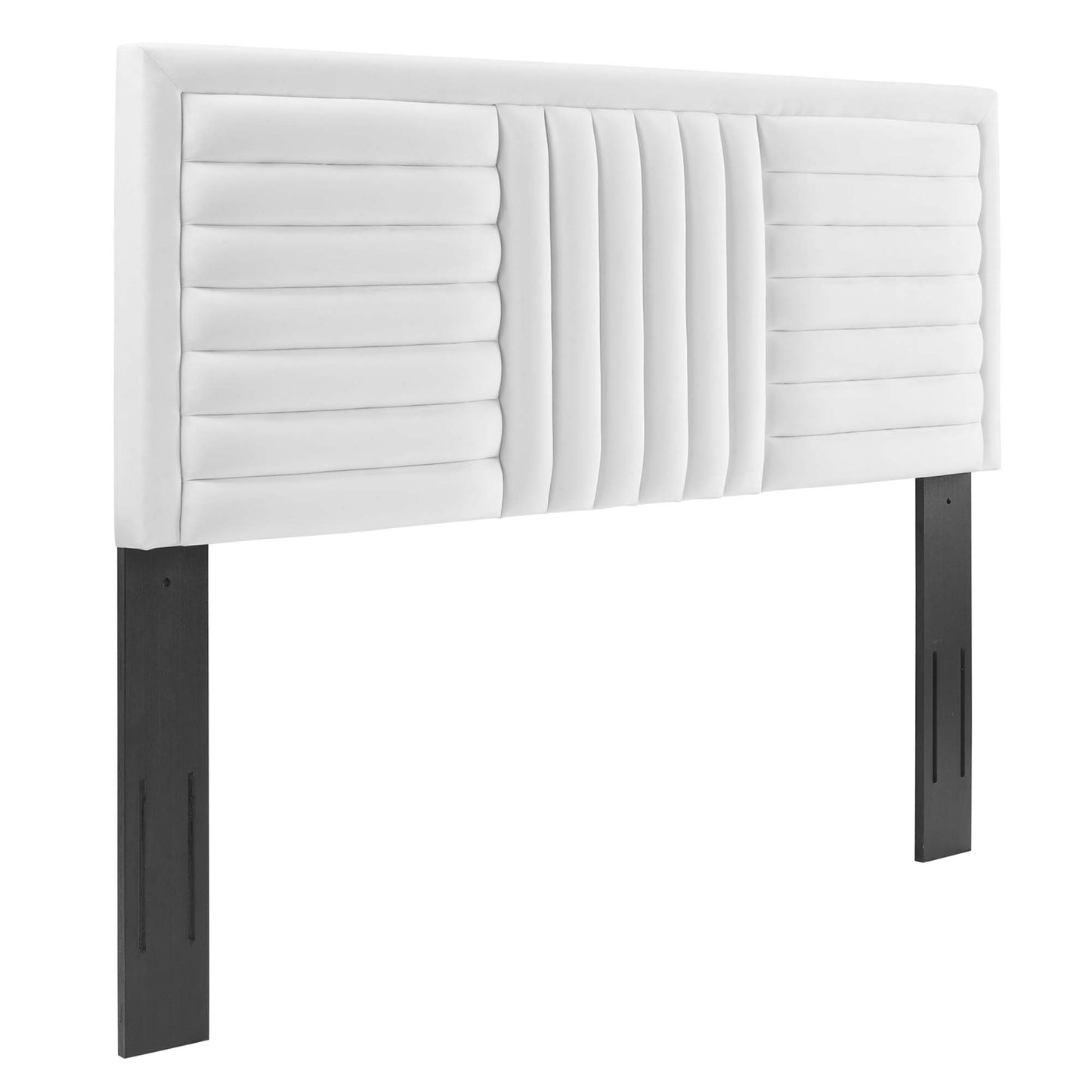 Believe Channel Tufted Performance Velvet King/California King Headboard by Modway MOD-6666-WHI