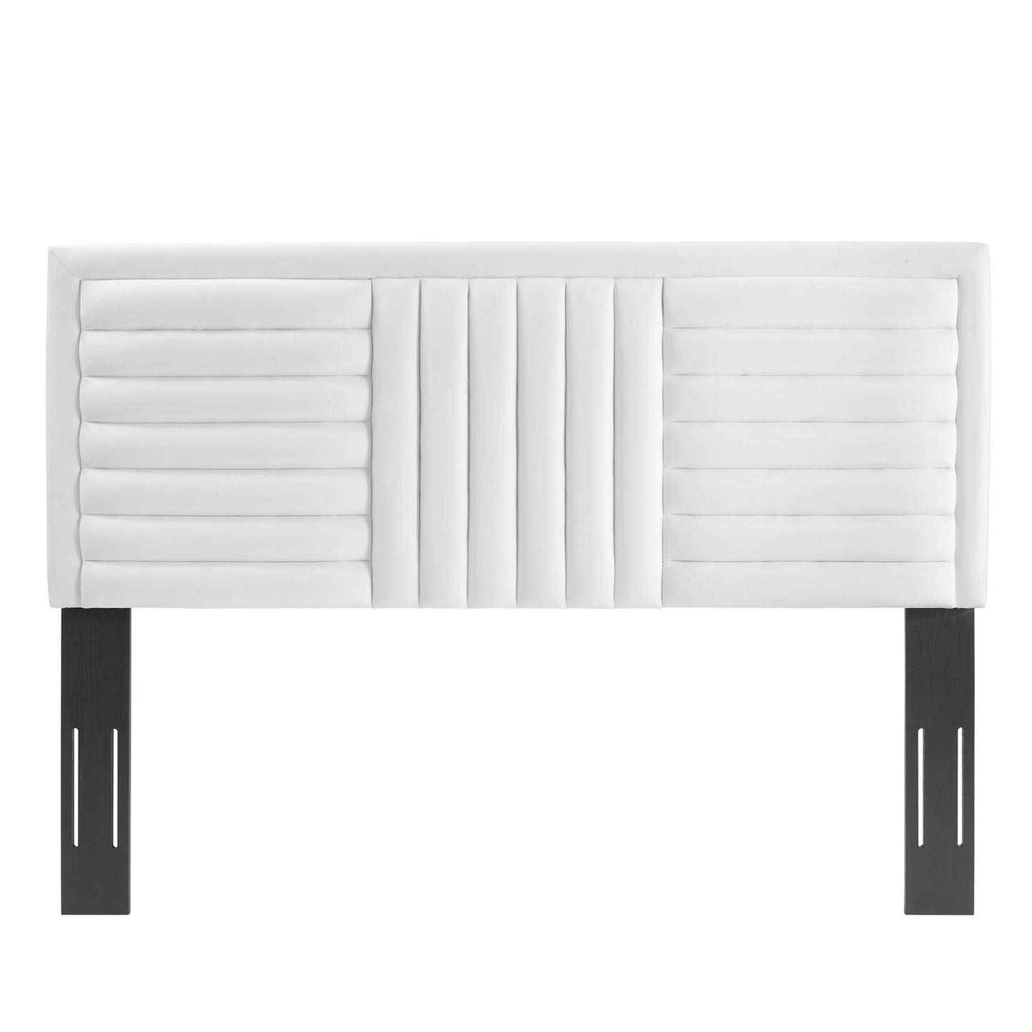 Believe Channel Tufted Performance Velvet King/California King Headboard by Modway MOD-6666-WHI
