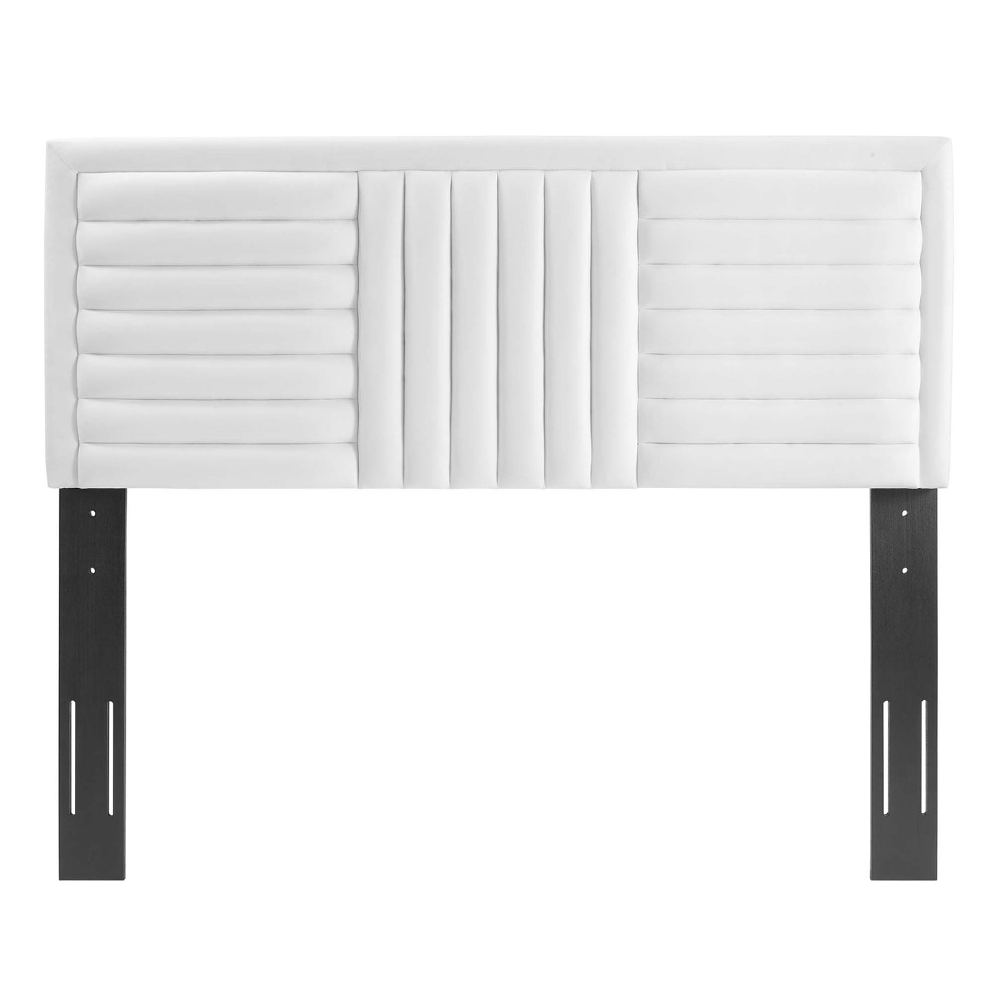 Believe Channel Tufted Performance Velvet King/California King Headboard by Modway MOD-6666-WHI
