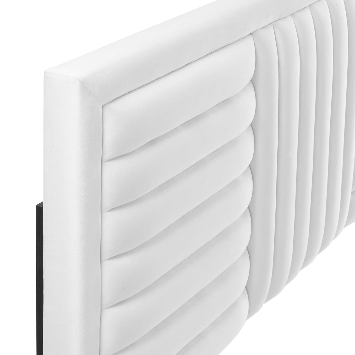 Believe Channel Tufted Performance Velvet King/California King Headboard by Modway MOD-6666-WHI