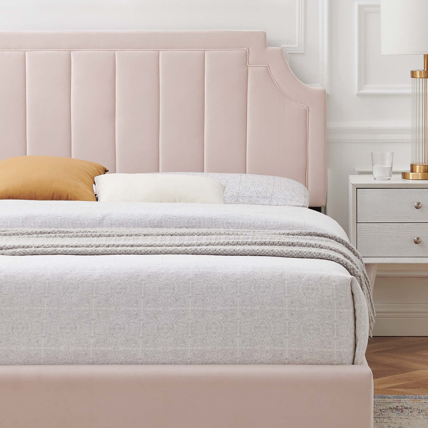 Sienna Performance Velvet Queen Platform Bed by Modway