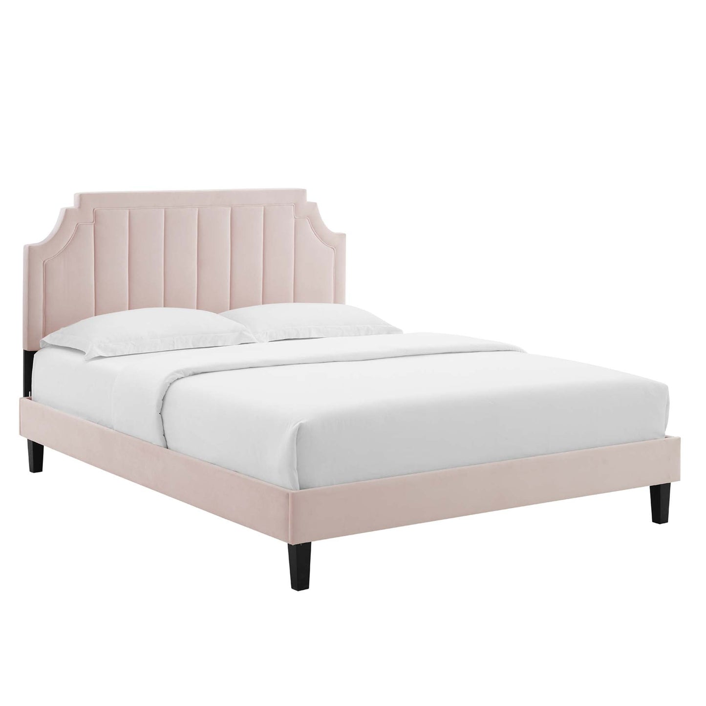 Sienna Performance Velvet Queen Platform Bed by Modway