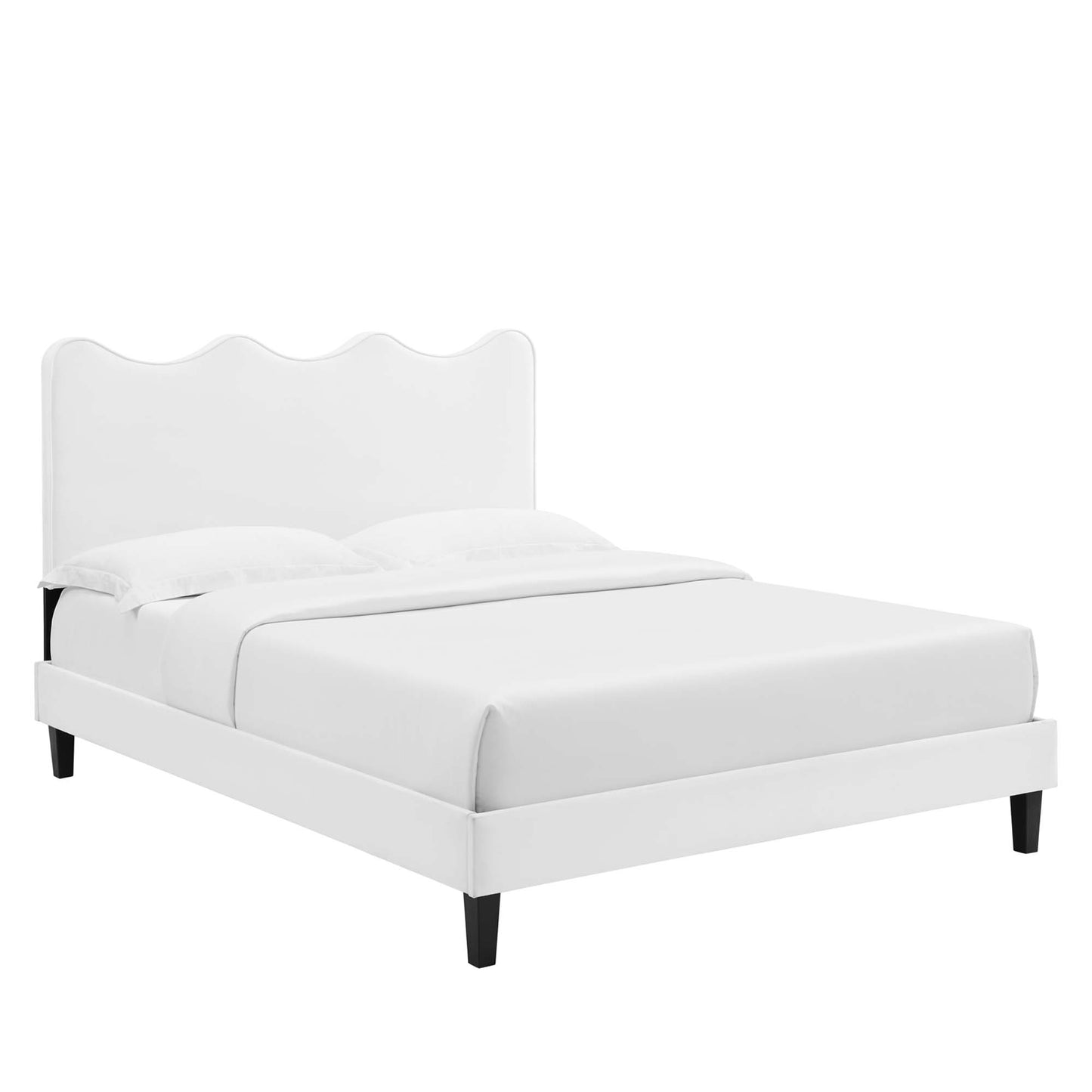 Current Performance Velvet Twin Platform Bed by Modway MOD-6729-WHI