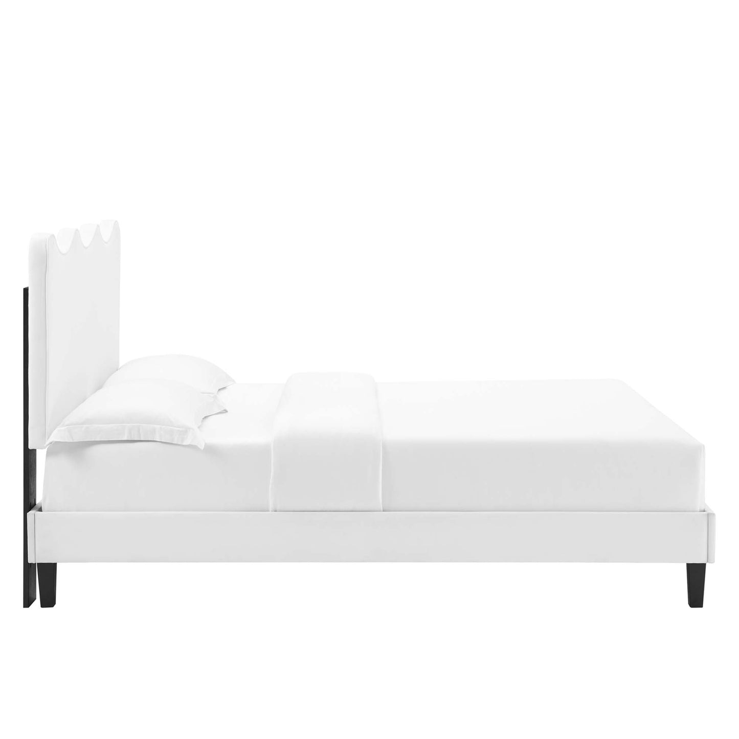 Current Performance Velvet Twin Platform Bed by Modway MOD-6729-WHI