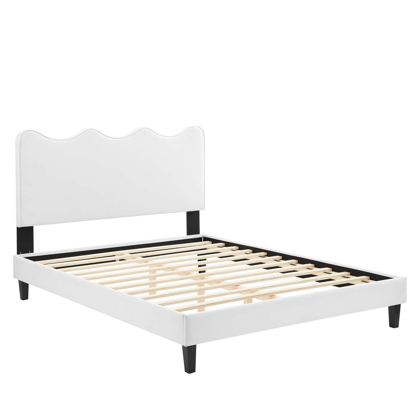 Current Performance Velvet Twin Platform Bed by Modway MOD-6729-WHI