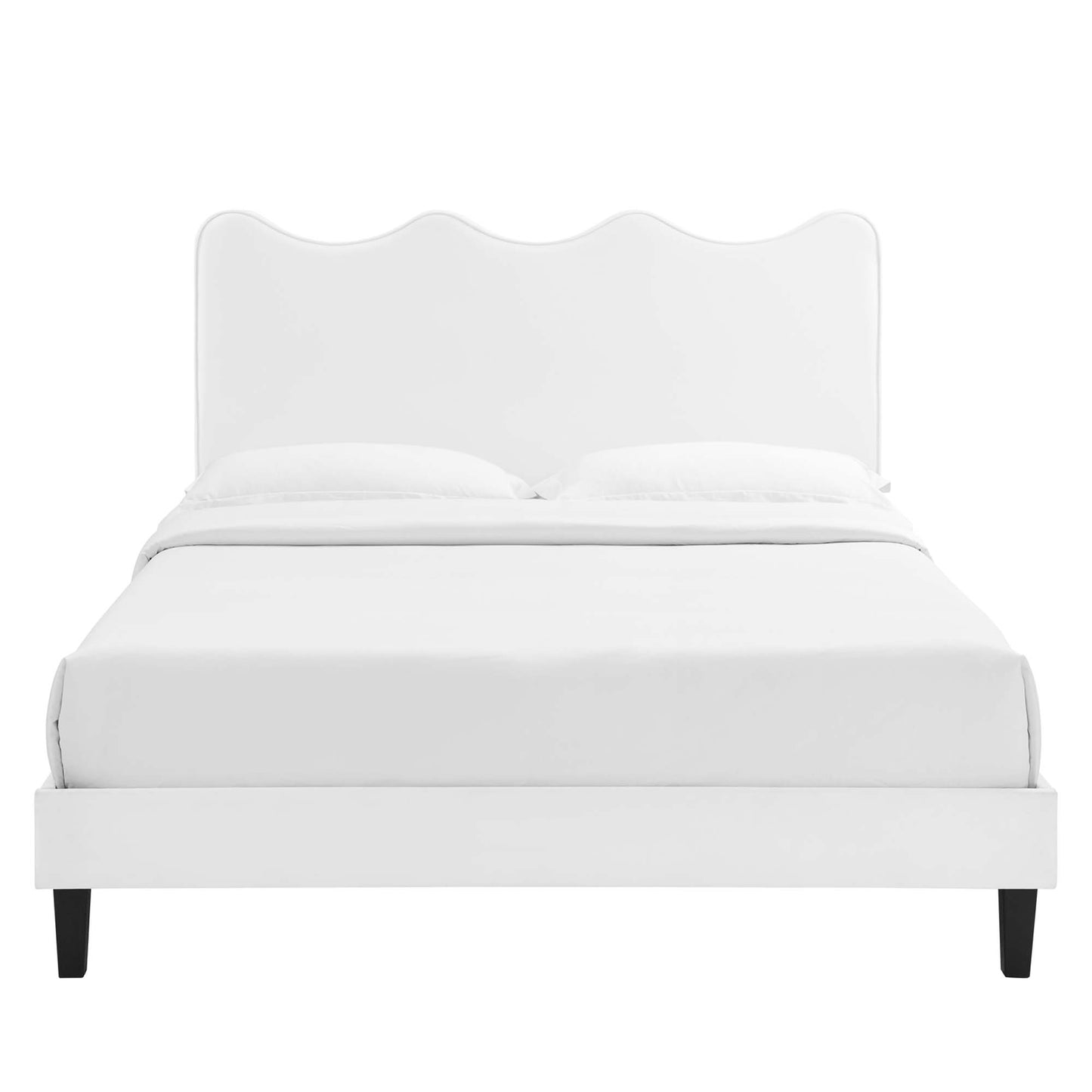 Current Performance Velvet Twin Platform Bed by Modway MOD-6729-WHI