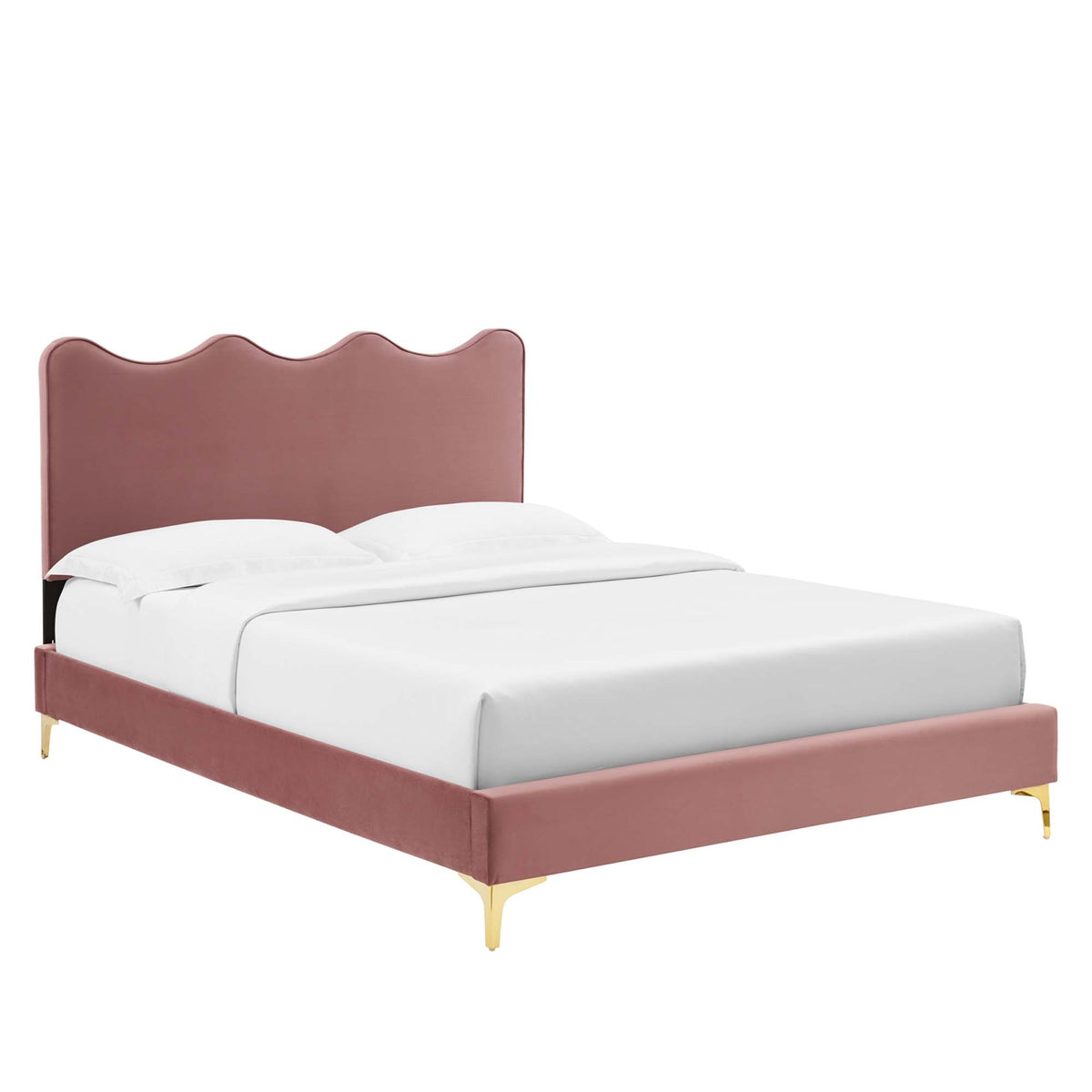 Current Performance Velvet Full Platform Bed by Modway