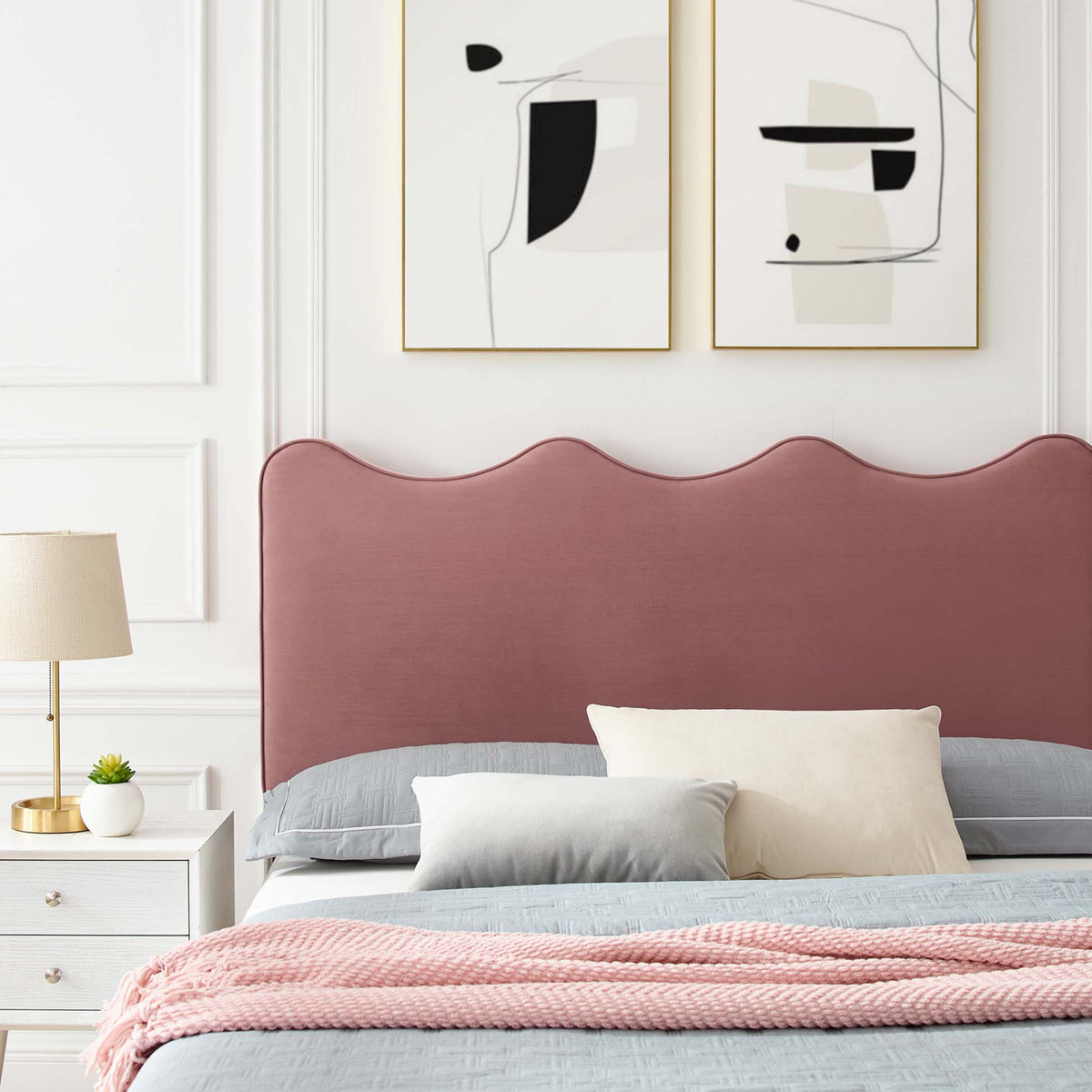 Current Performance Velvet Full Platform Bed by Modway