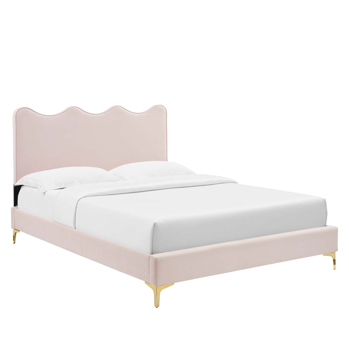 Current Performance Velvet Full Platform Bed by Modway