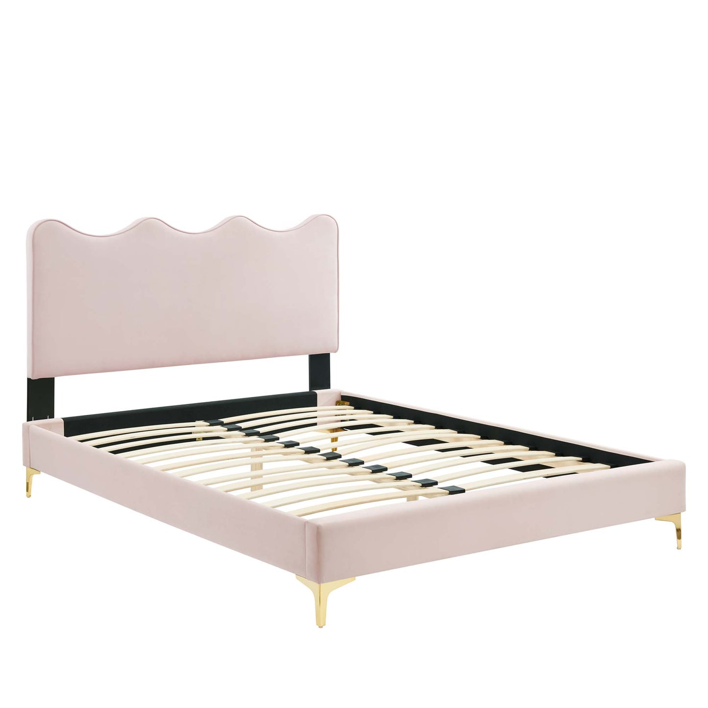 Current Performance Velvet Full Platform Bed by Modway MOD-6730-PNK