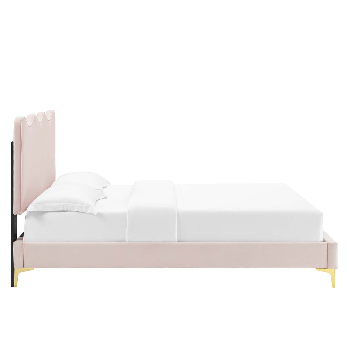 Current Performance Velvet Full Platform Bed by Modway MOD-6730-PNK