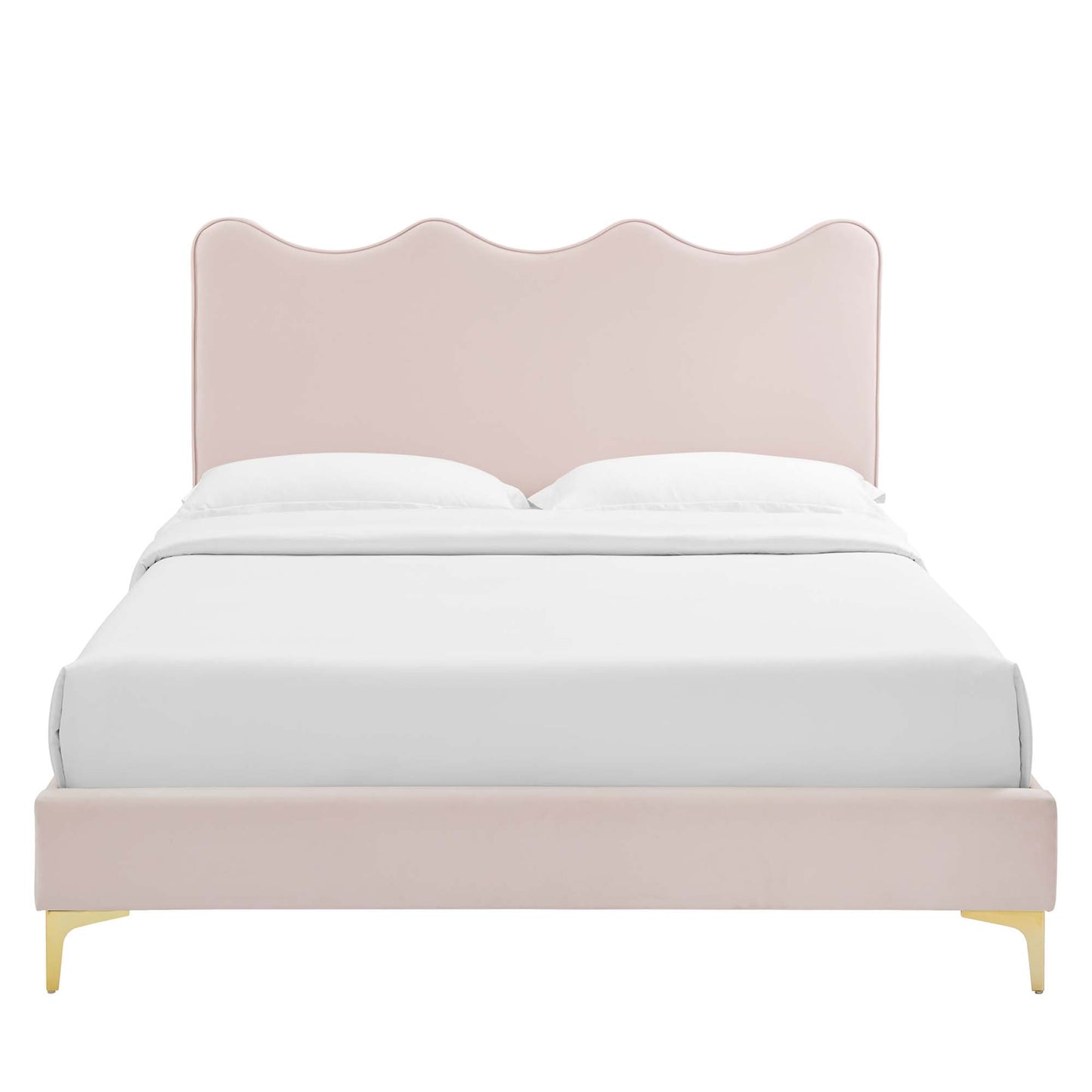 Current Performance Velvet Full Platform Bed by Modway MOD-6730-PNK