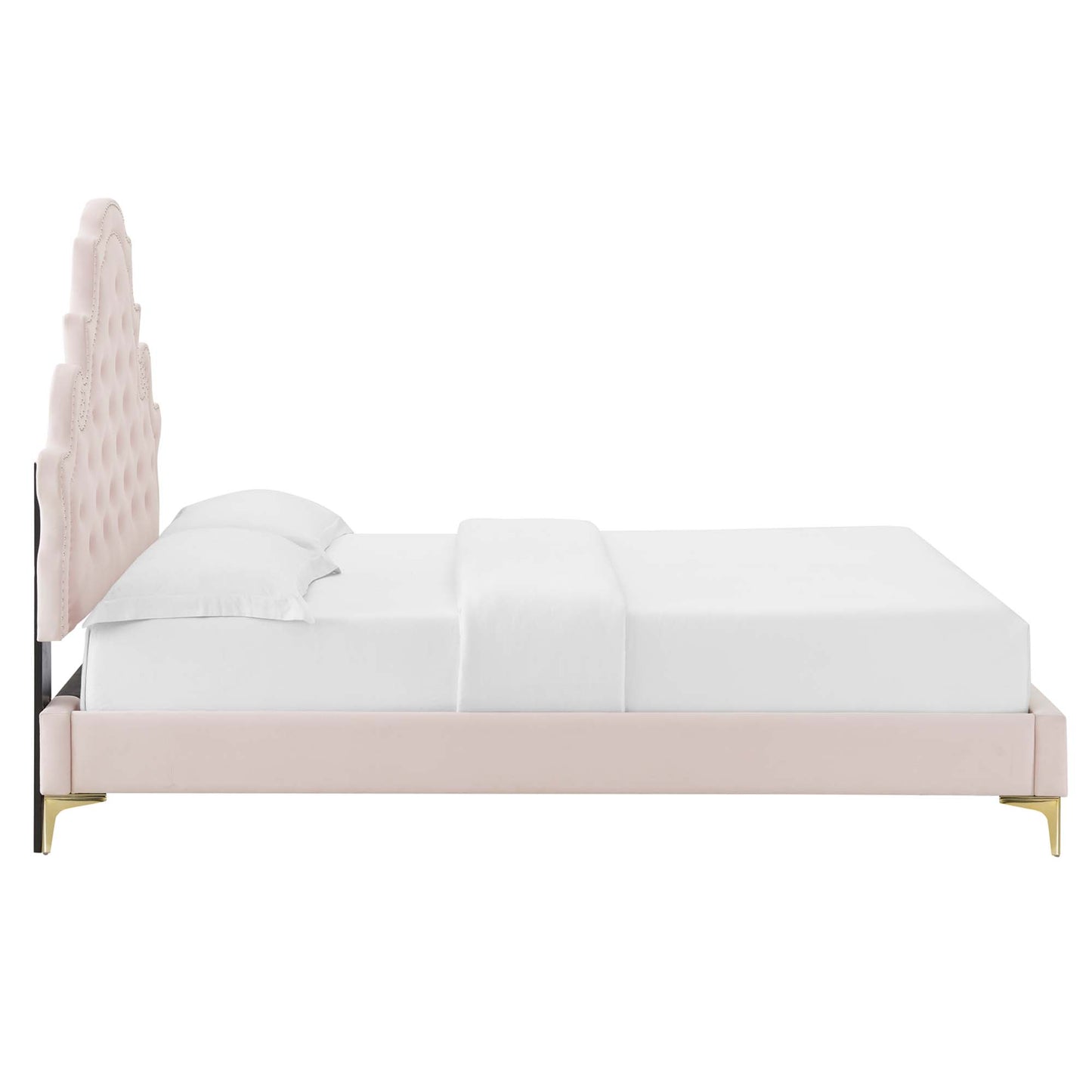 Gwyneth Tufted Performance Velvet Queen Platform Bed by Modway MOD-6751-PNK