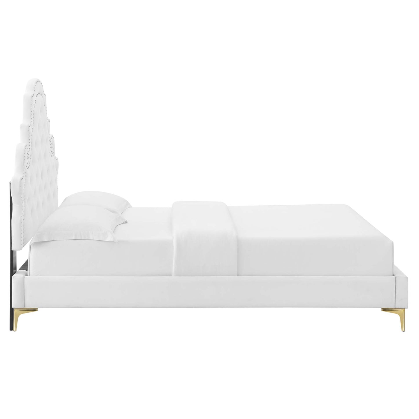 Gwyneth Tufted Performance Velvet Queen Platform Bed by Modway MOD-6751-WHI