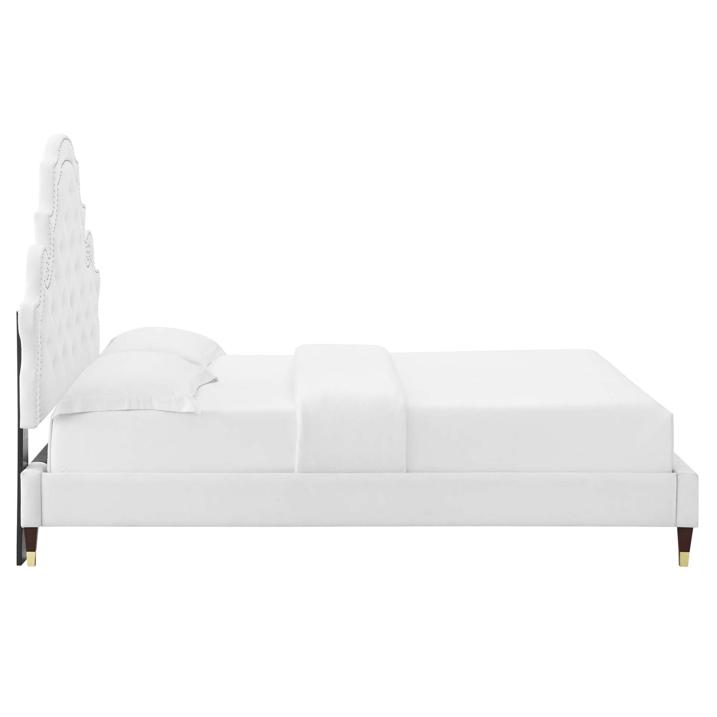 Gwyneth Tufted Performance Velvet Queen Platform Bed by Modway MOD-6752-WHI
