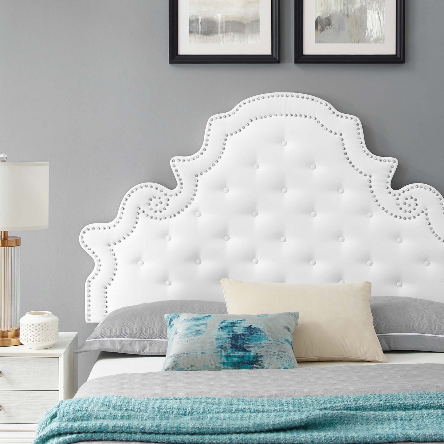 Gwyneth Tufted Performance Velvet Queen Platform Bed by Modway