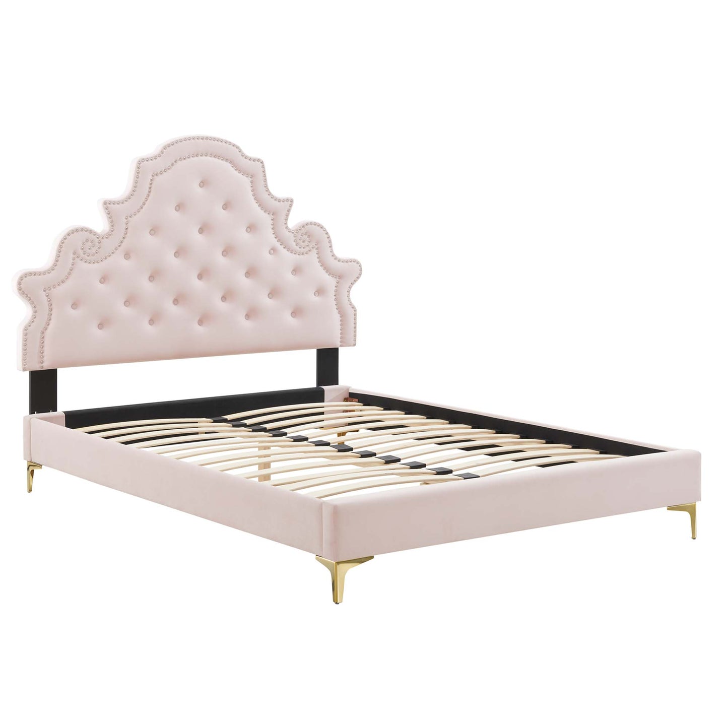 Gwyneth Tufted Performance Velvet Full Platform Bed by Modway MOD-6757-PNK