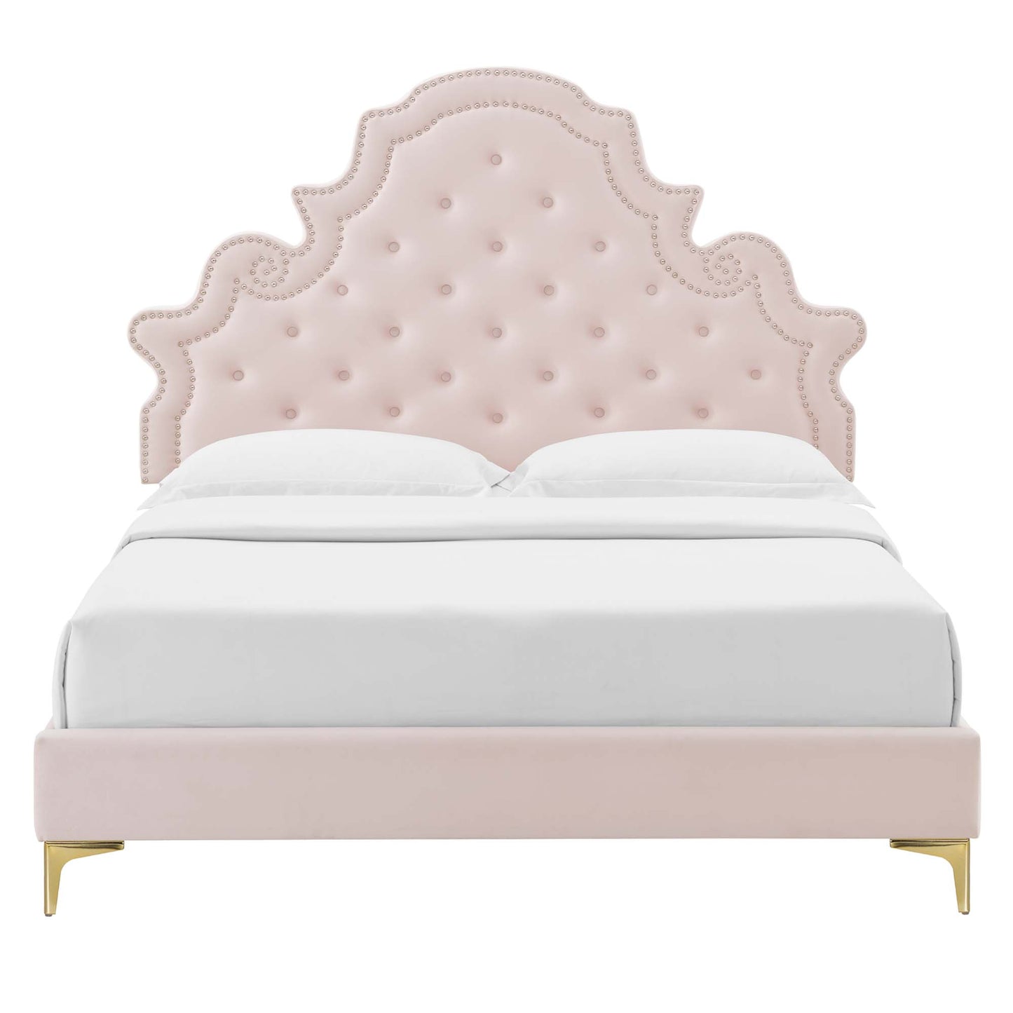 Gwyneth Tufted Performance Velvet Full Platform Bed by Modway MOD-6757-PNK