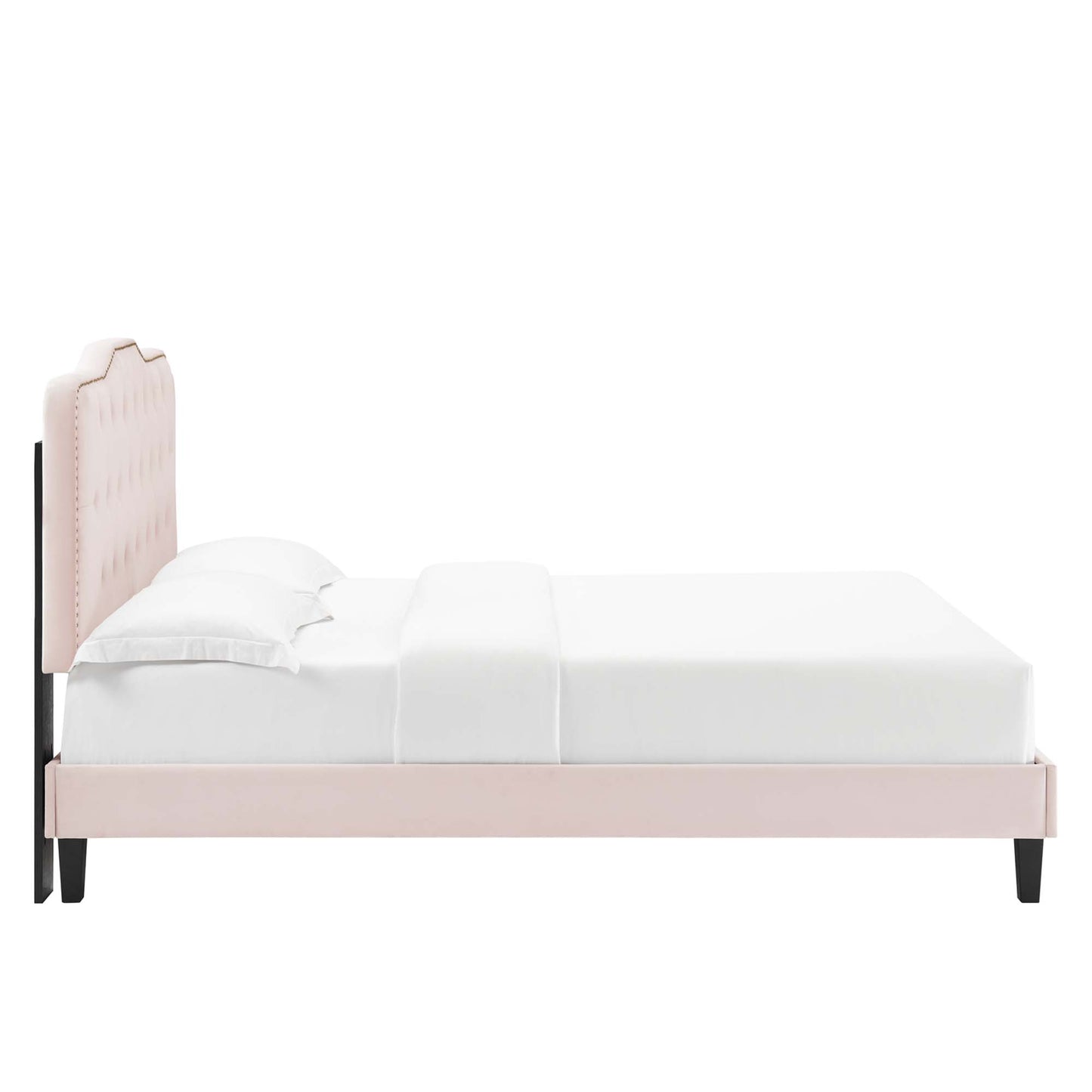 Amber Performance Velvet Queen Platform Bed by Modway MOD-6777-PNK