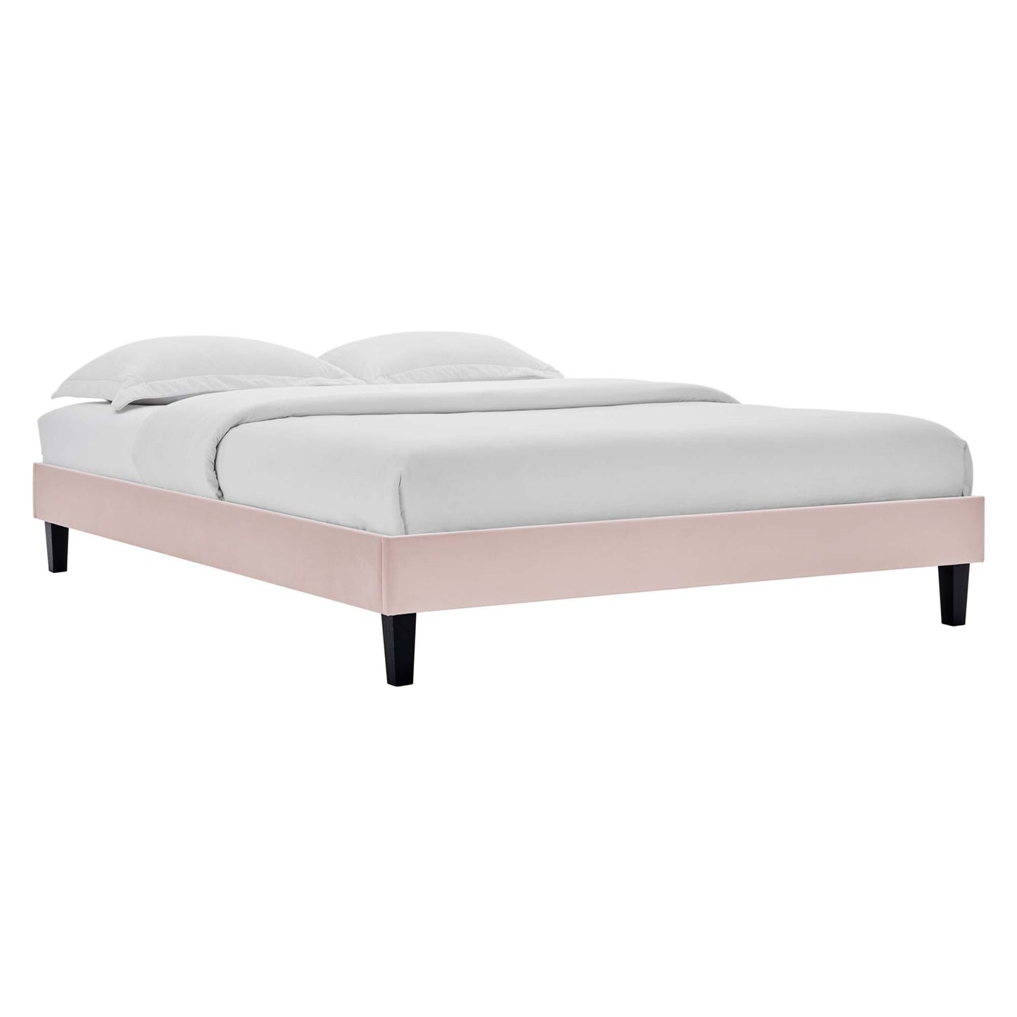 Amber Performance Velvet Queen Platform Bed by Modway MOD-6777-PNK