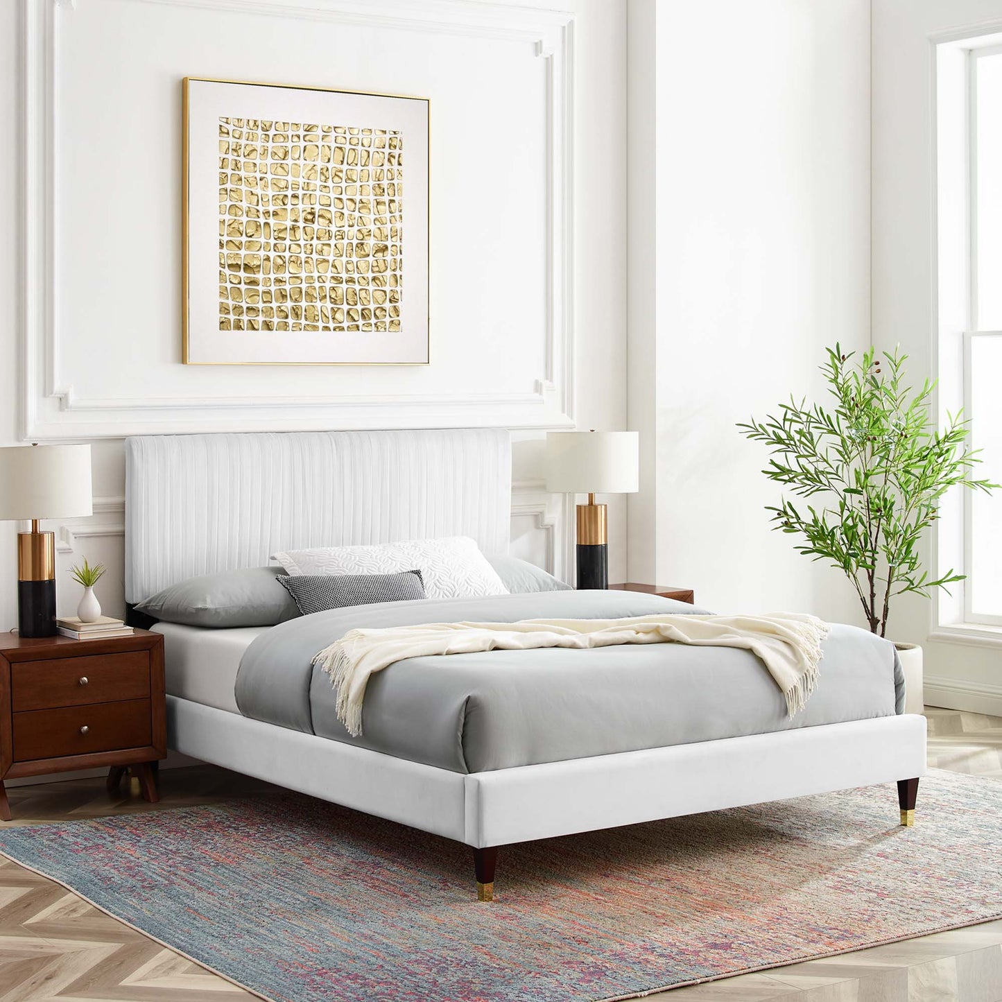 Peyton Performance Velvet Full Platform Bed by Modway