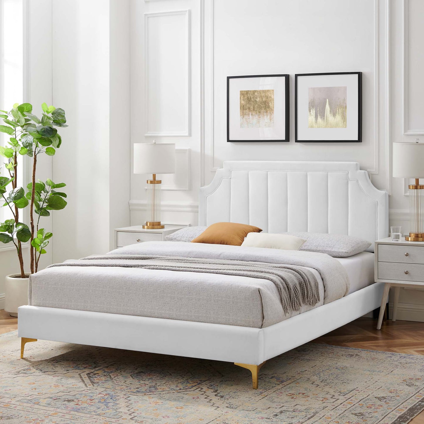 Sienna Performance Velvet King Platform Bed by Modway