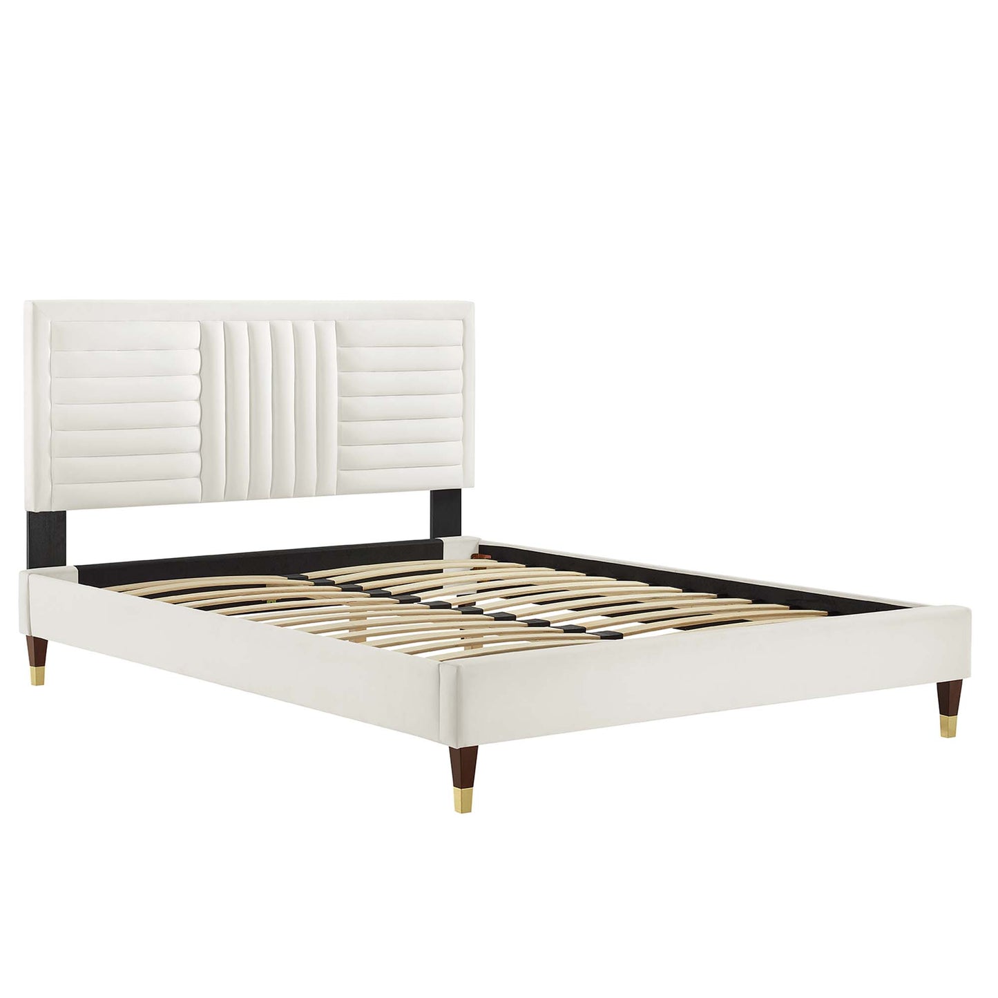 Sofia Channel Tufted Performance Velvet Queen Platform Bed by Modway