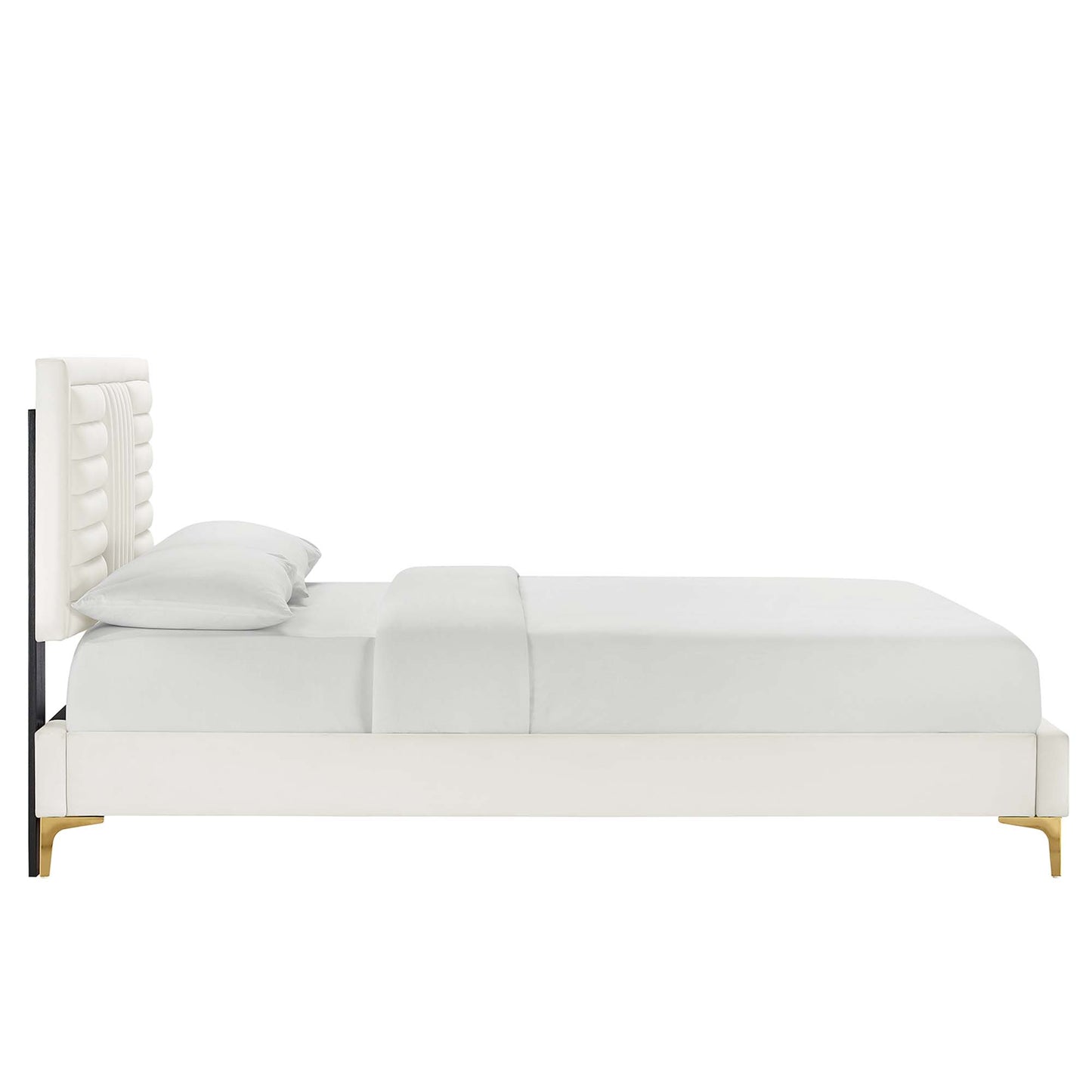 Sofia Channel Tufted Performance Velvet Queen Platform Bed by Modway