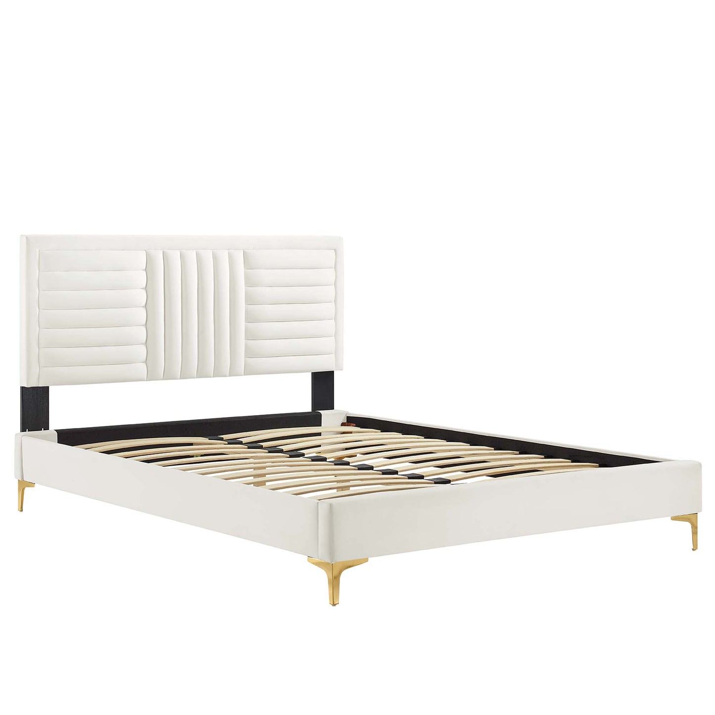 Sofia Channel Tufted Performance Velvet Queen Platform Bed by Modway