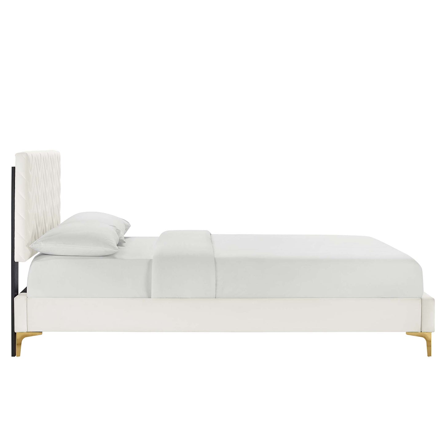 Leah Chevron Tufted Performance Velvet Full Platform Bed by Modway