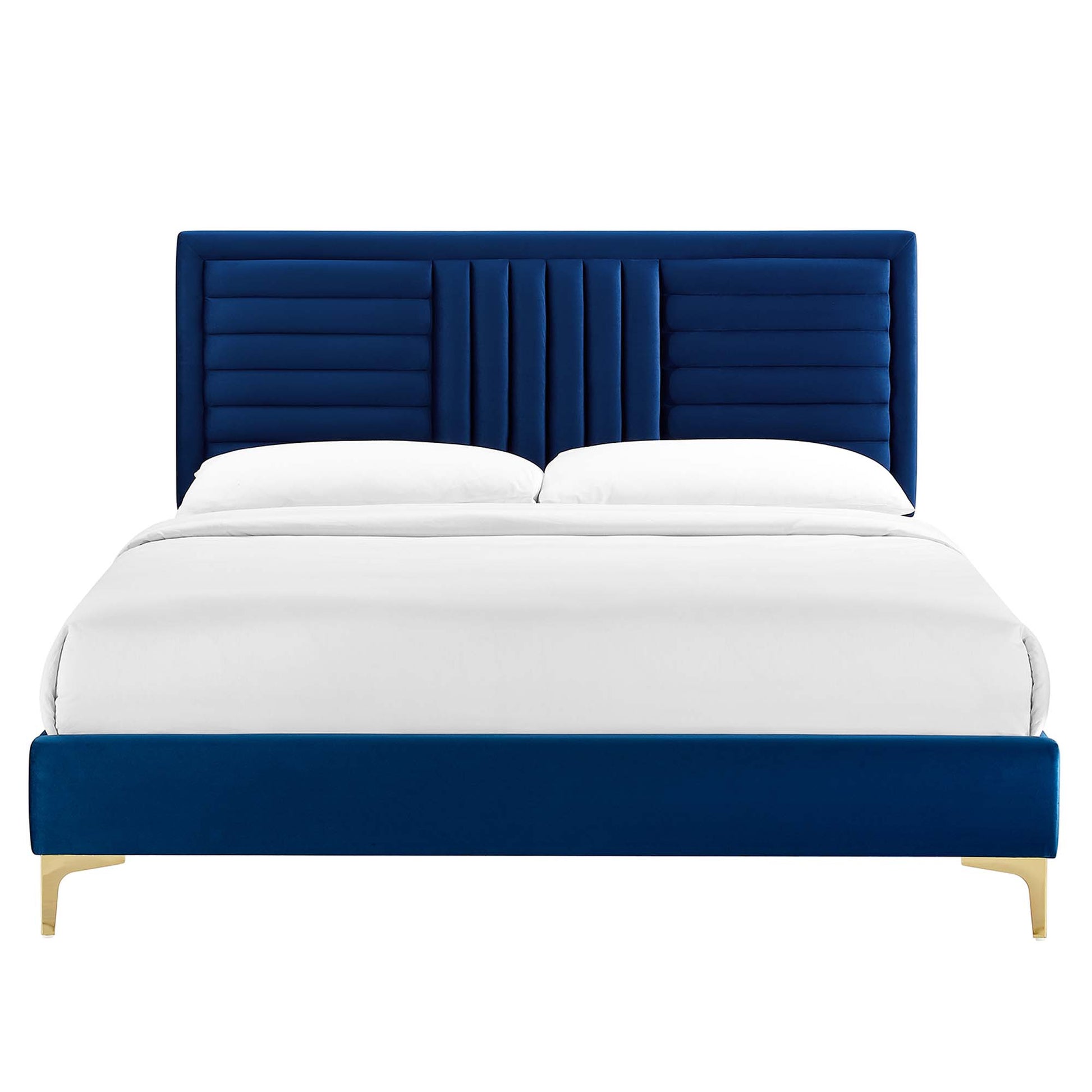 Sofia Channel Tufted Performance Velvet Full Platform Bed by Modway